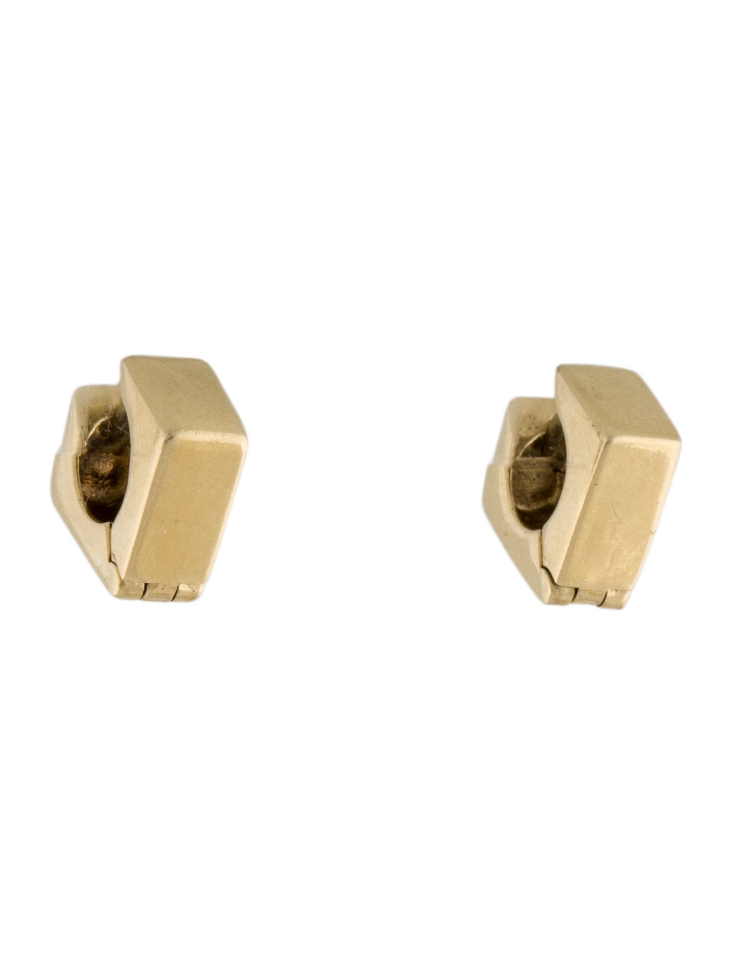 Earrings 14K Geometric Triangular Huggie