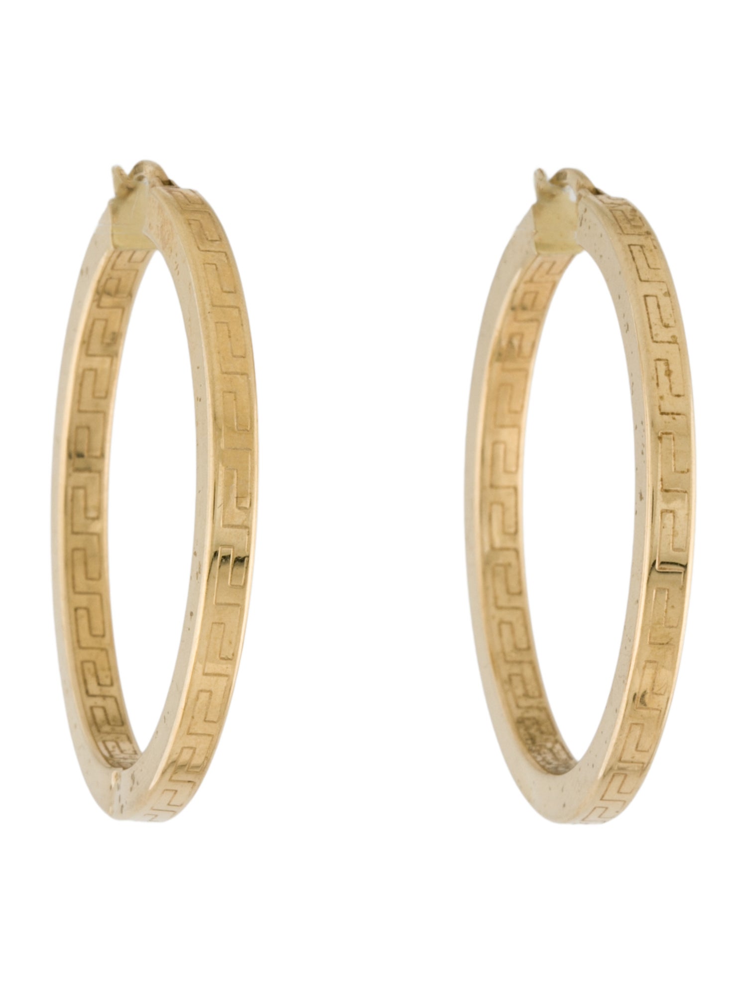 Earrings 14K Wave Hollow Hoop