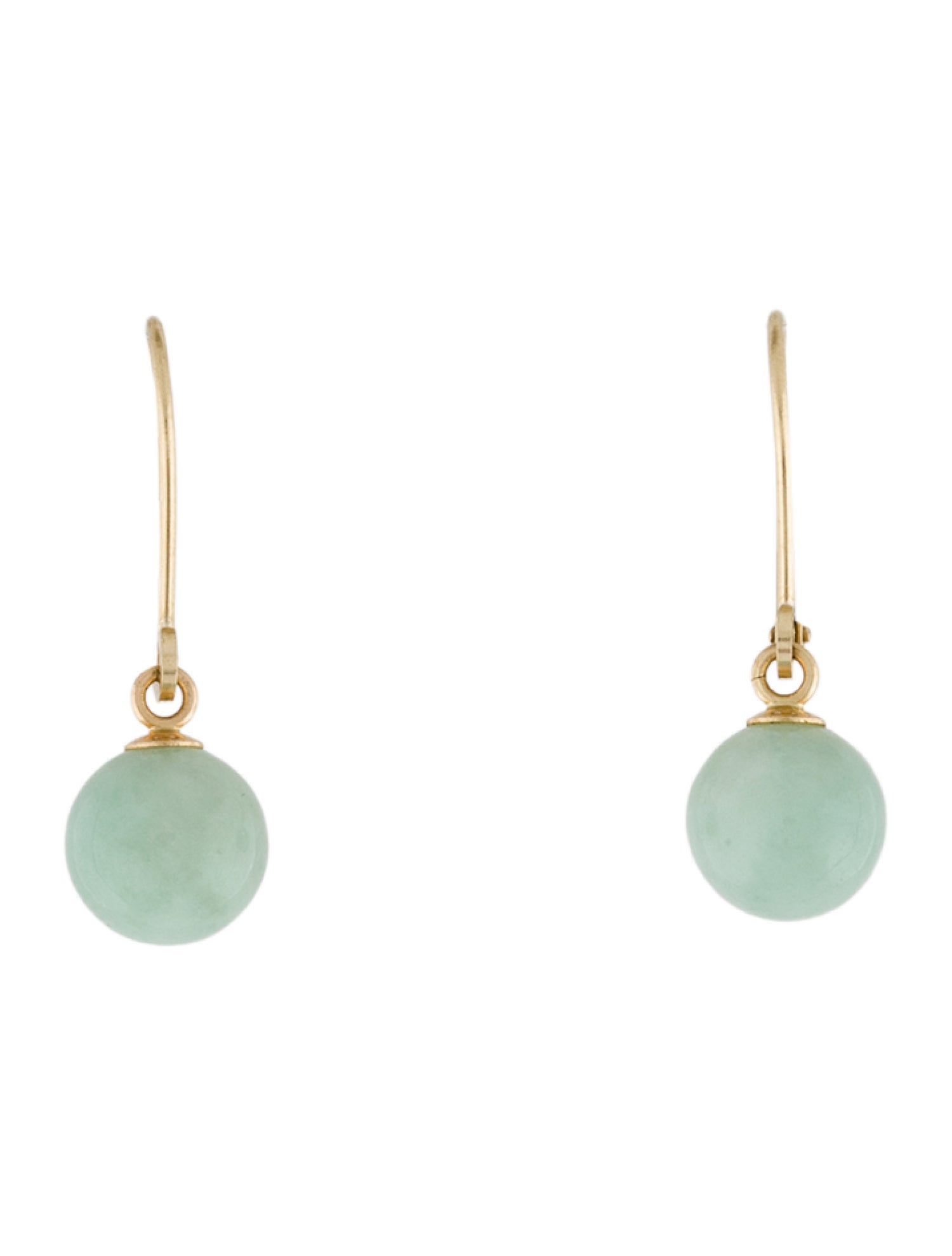 Earrings 14K Jadeite Drop