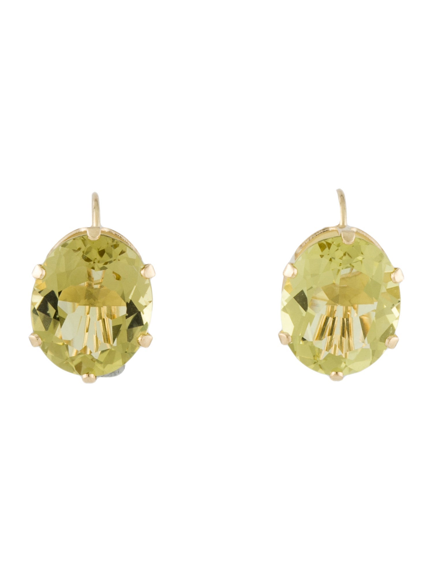 Earrings 14K Quartz Drop