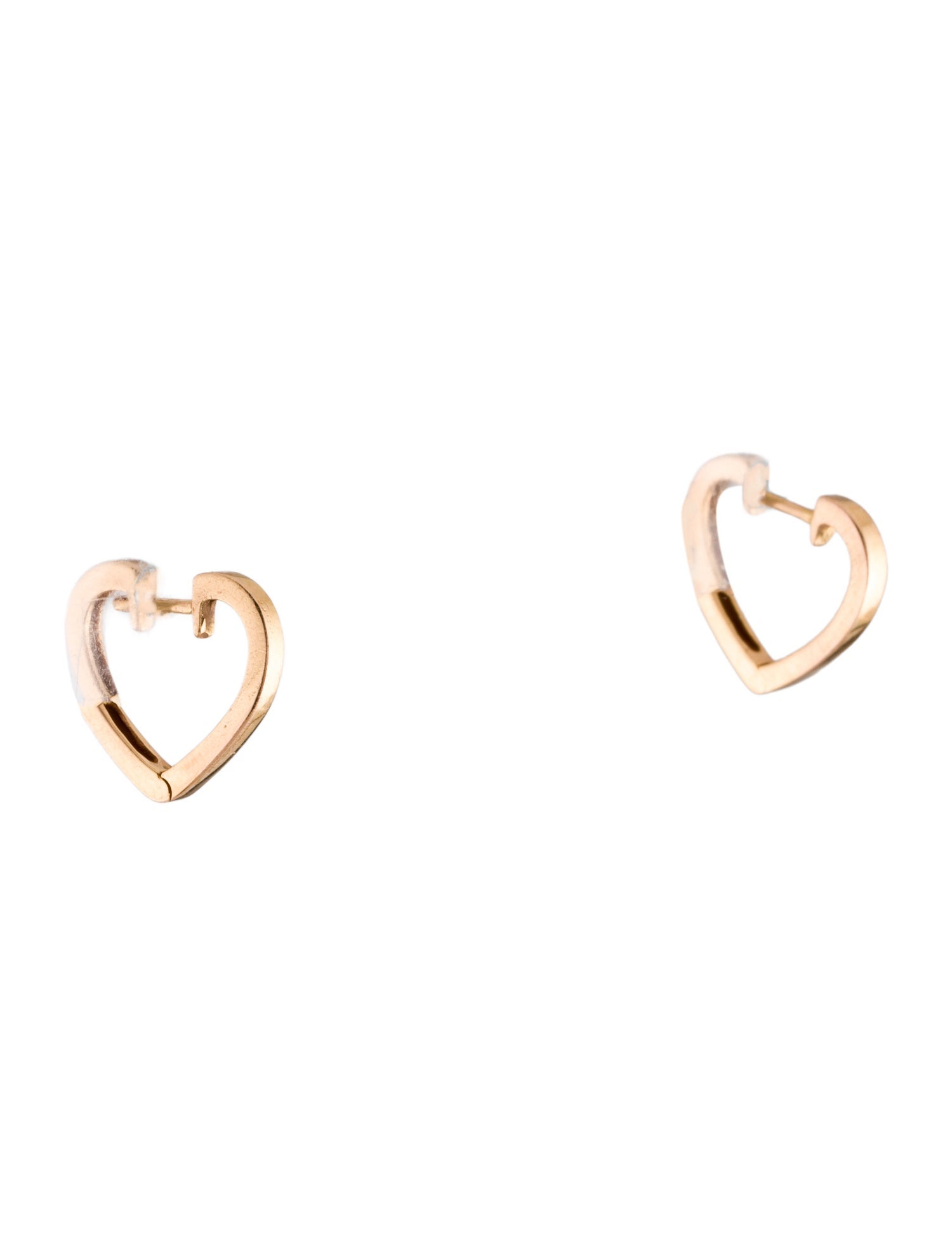 Earrings 18K Heart Huggie