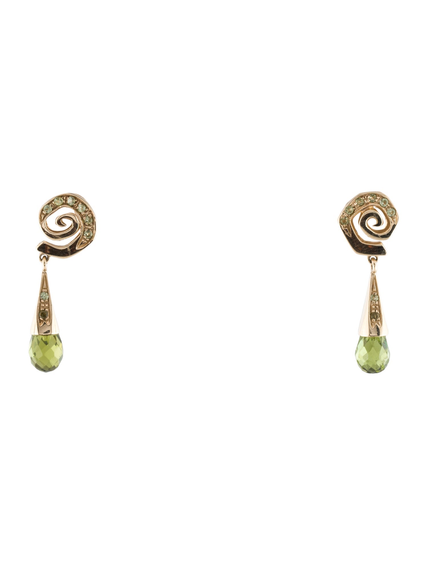 Earrings 14K Peridot Drop Earrings