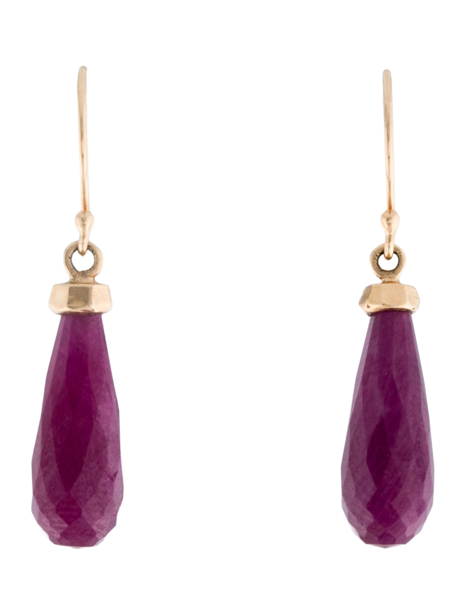 Earrings 14K Ruby Drop Earrings