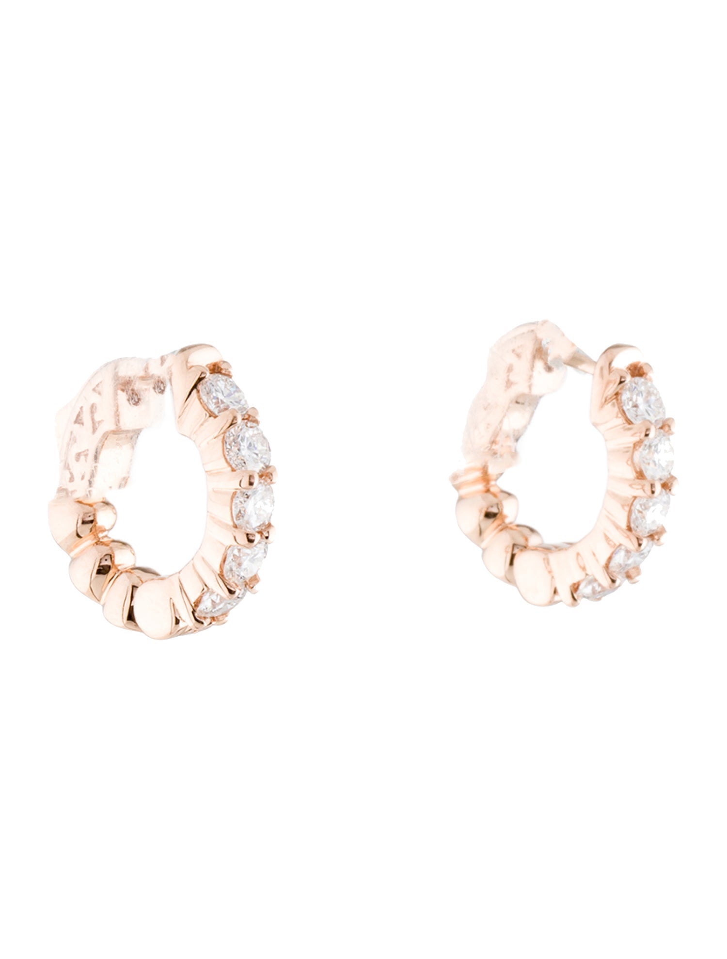 Earrings 14K 1.00ctw Diamond Hoop