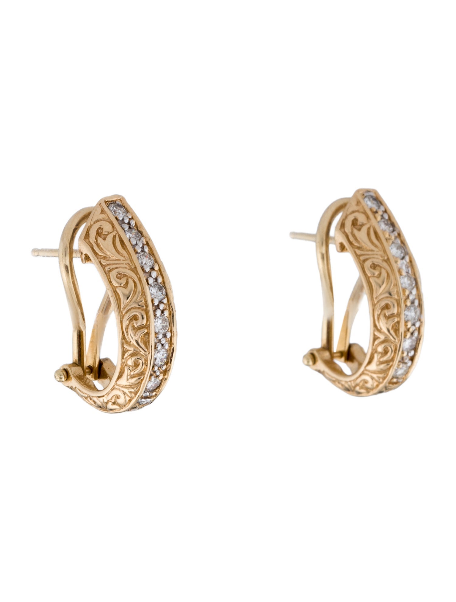 Earrings 14K Diamond Earclips