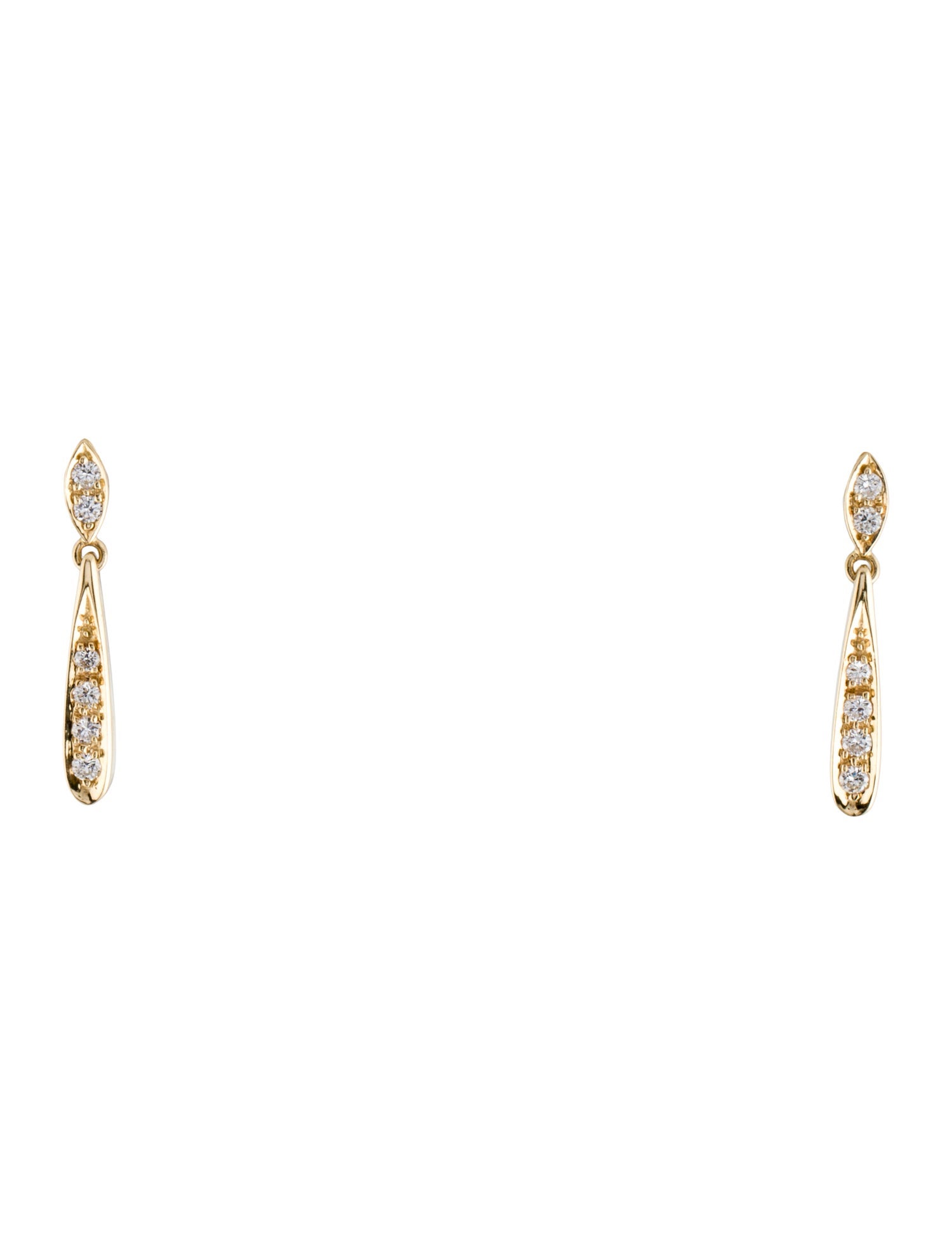 Earrings 14K Diamond Drop