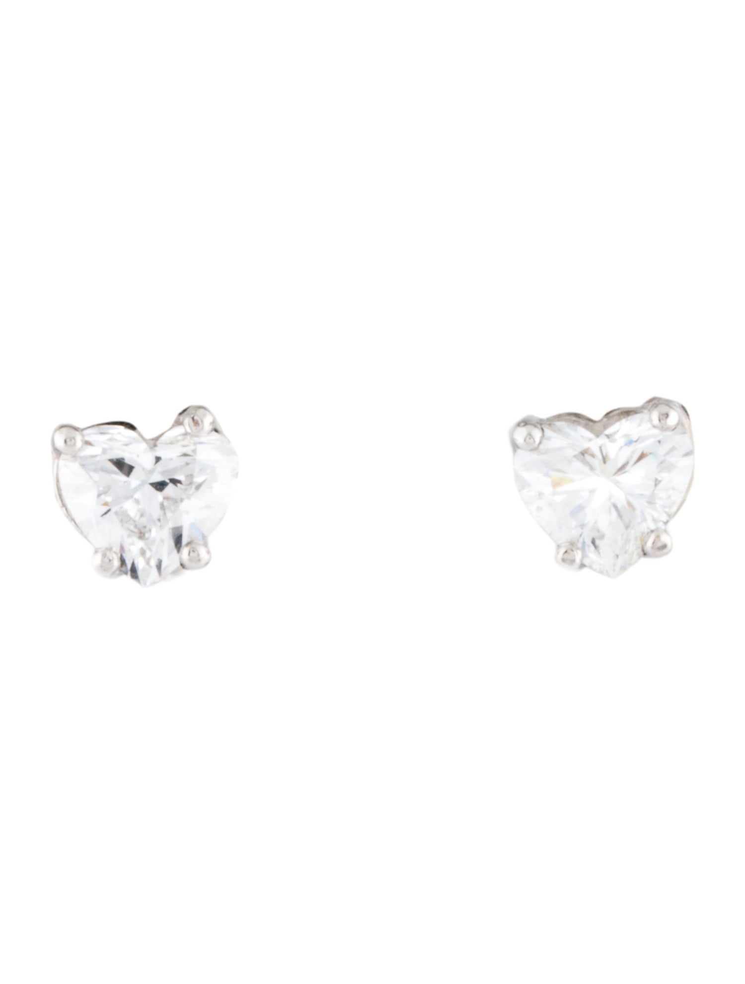 Earrings 14K 1.04ctw Lab-Grown Diamond Heart Stud