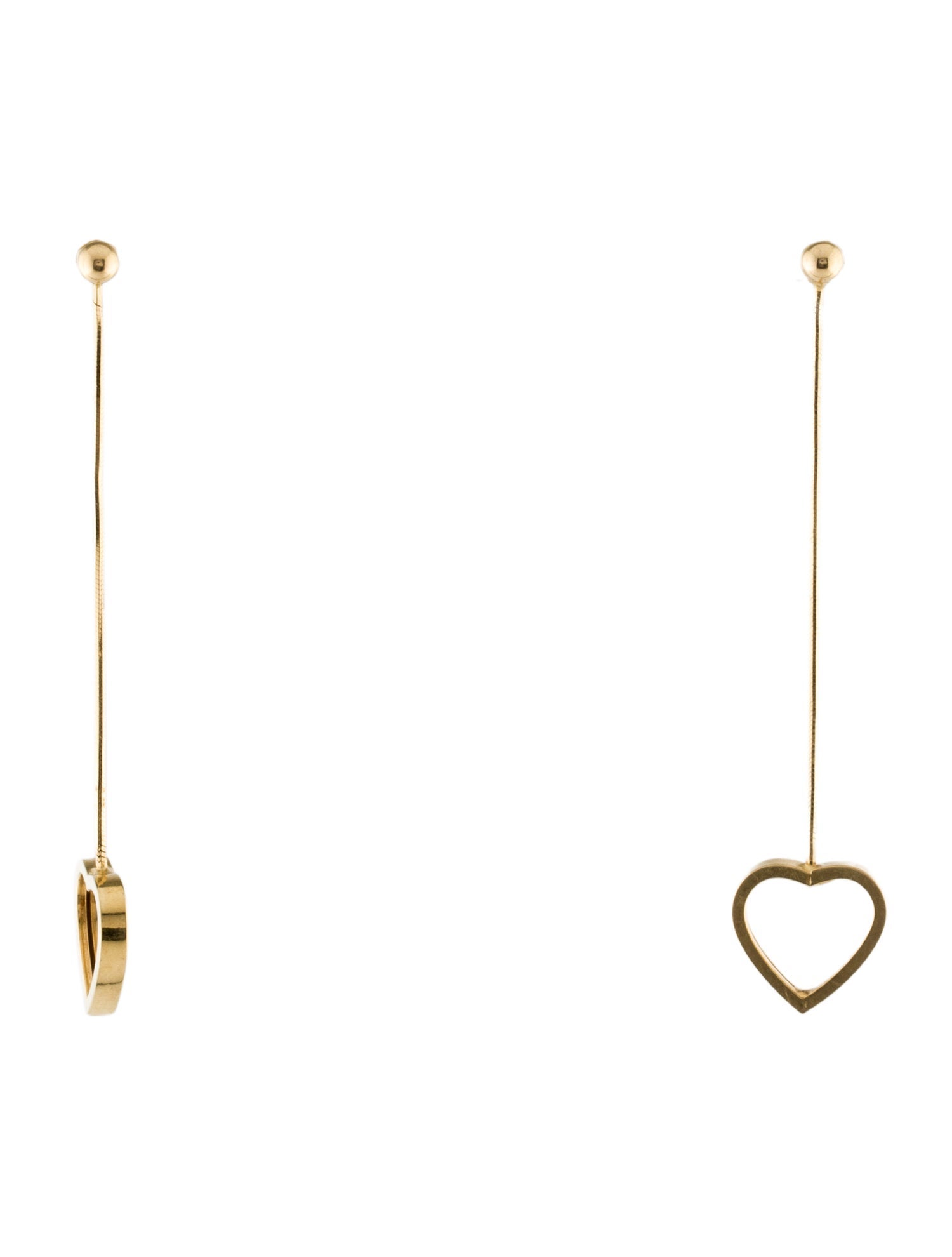 Earrings 14K Heart Drop