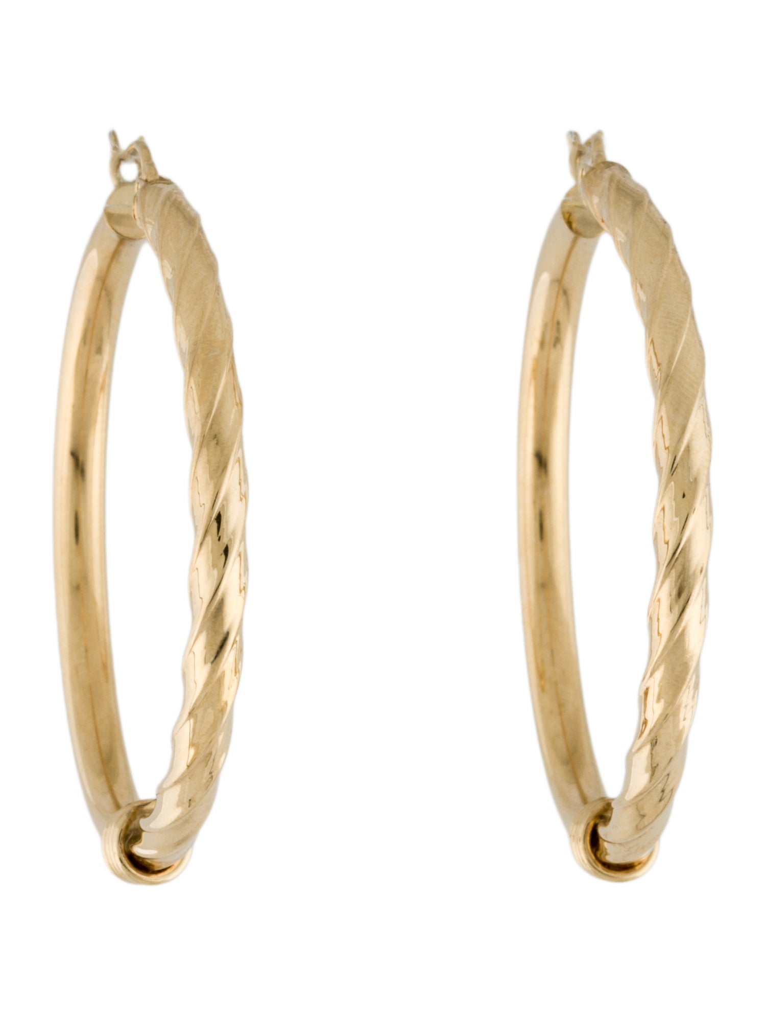 Earrings 14K Twisted Hoop