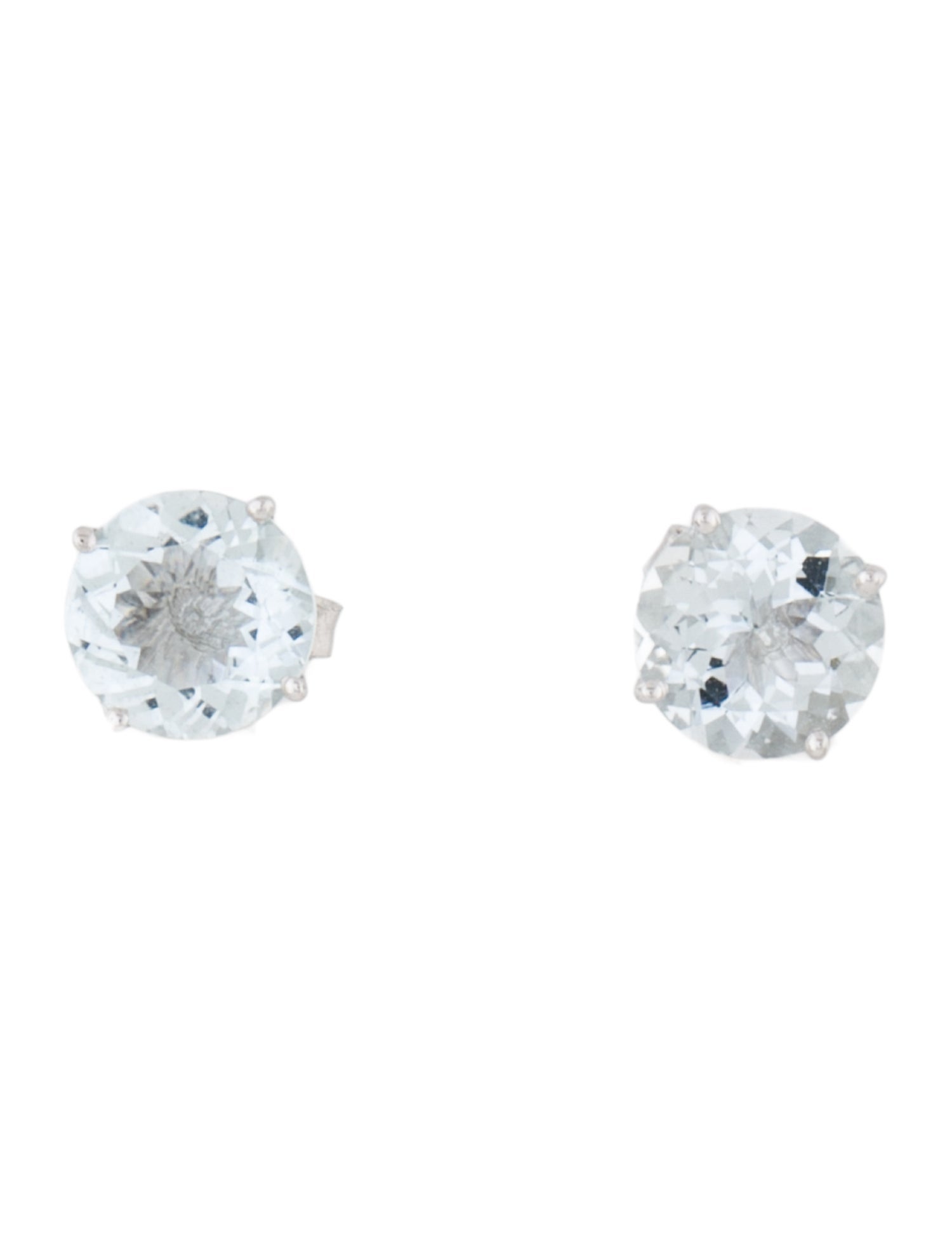 Earrings 14K 3.00ctw Aquamarine Stud
