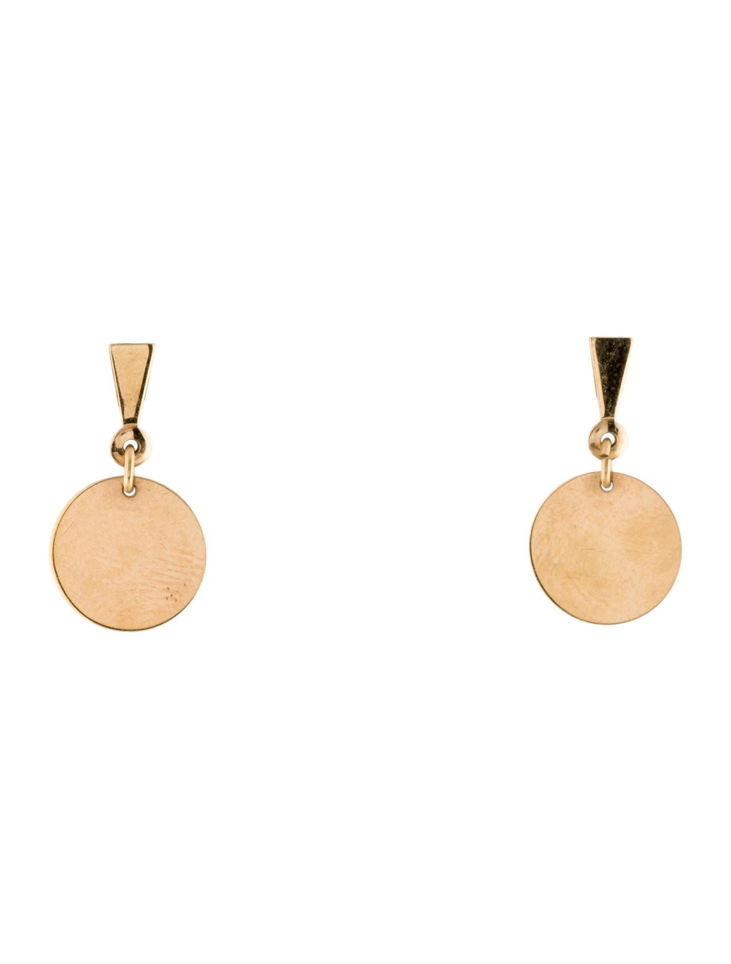 Earrings 14K Disc Drop