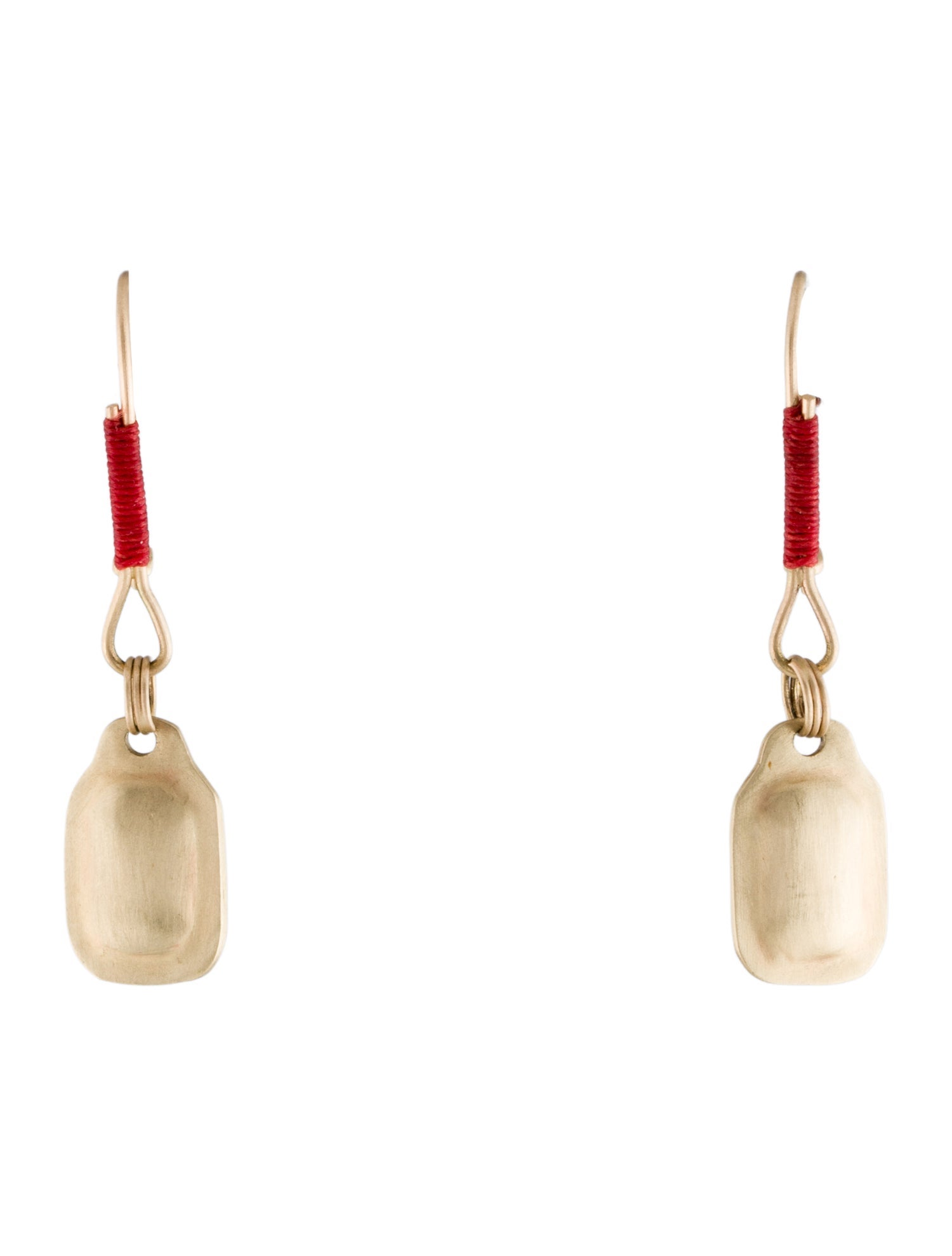 Earrings 14K Rectangular Drop