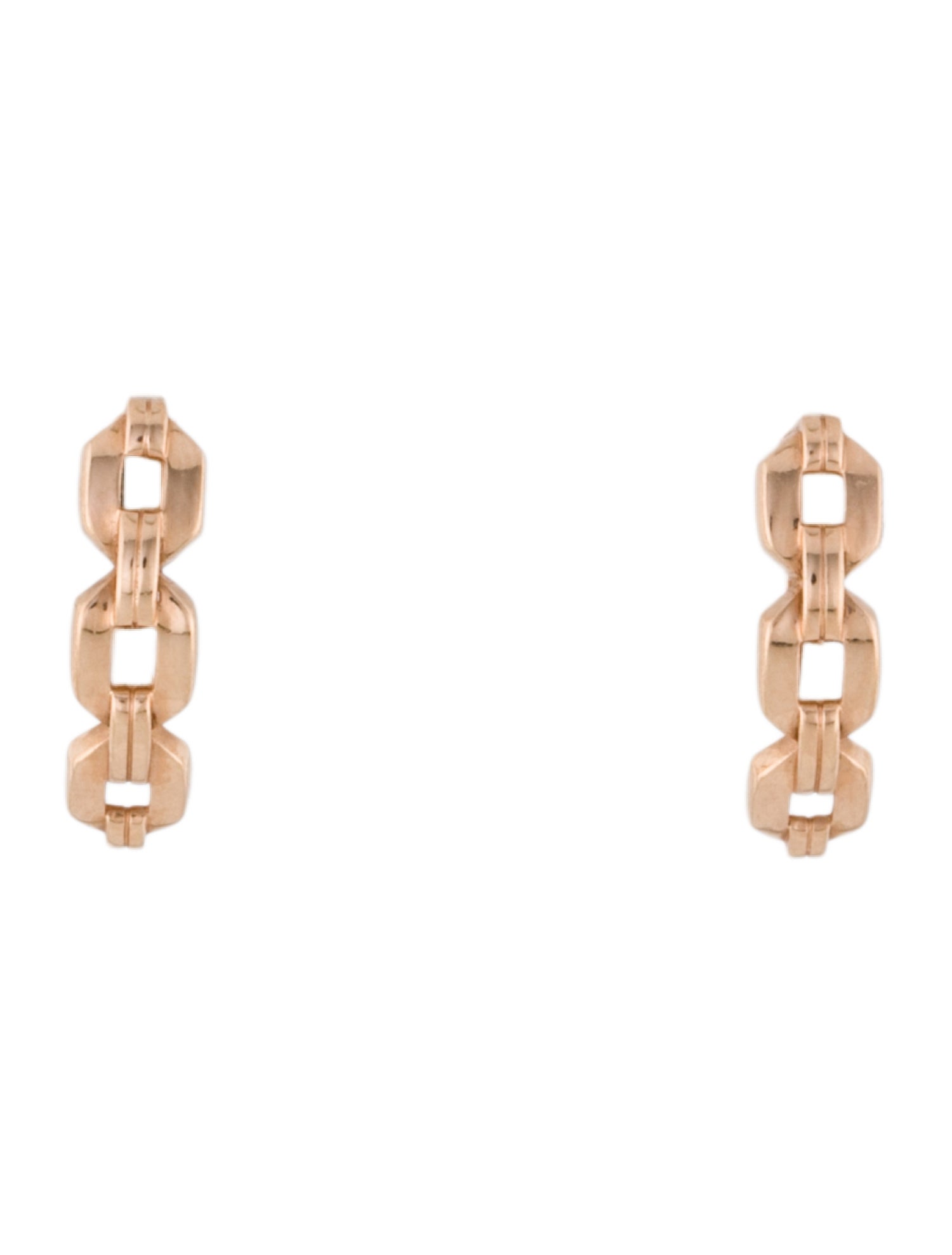 Earrings 14K Chain Link Earclips
