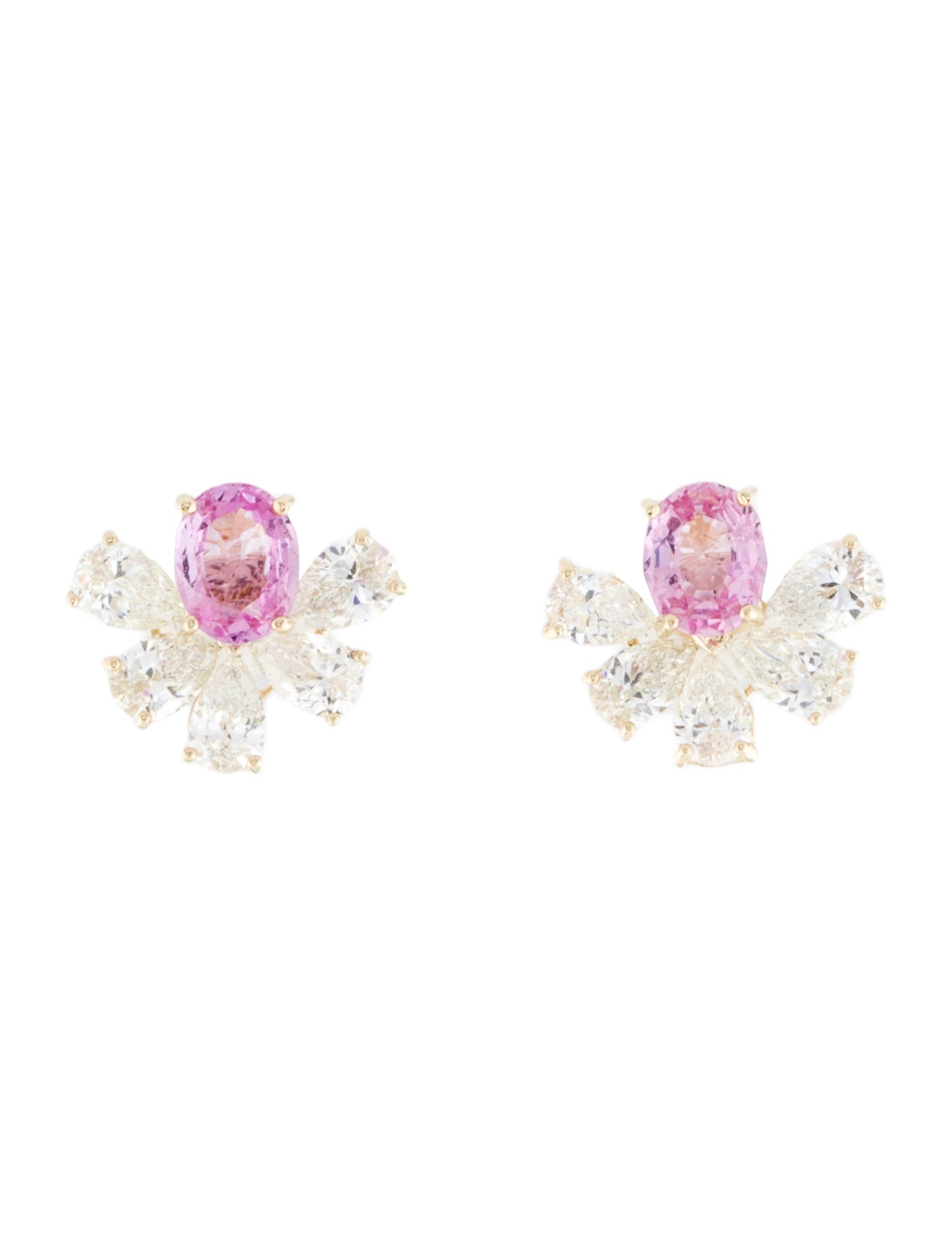 Earrings 14K 1.30ctw Diamond & Sapphire Stud Earrings