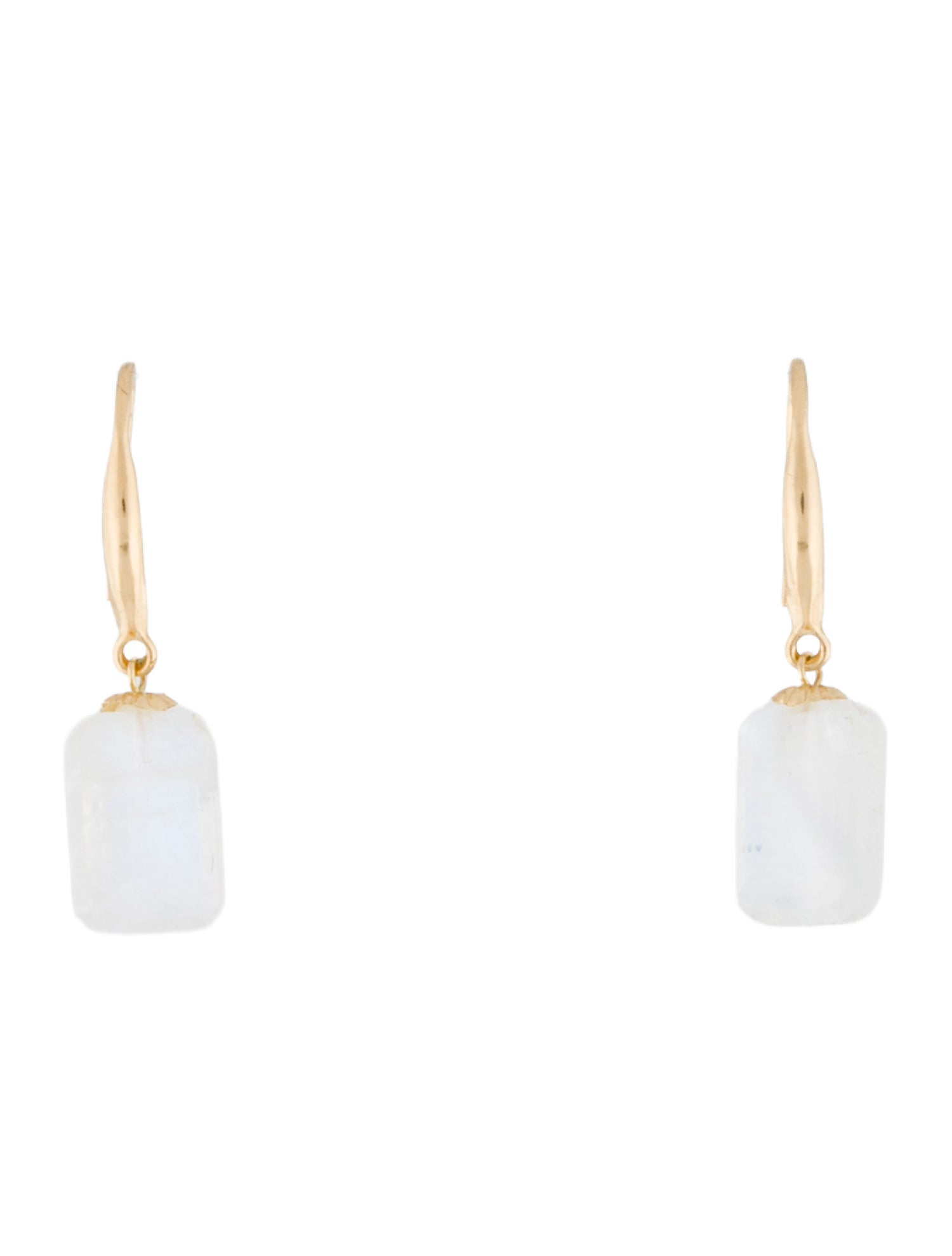 Earrings 18K Moonstone Labradorite Drop