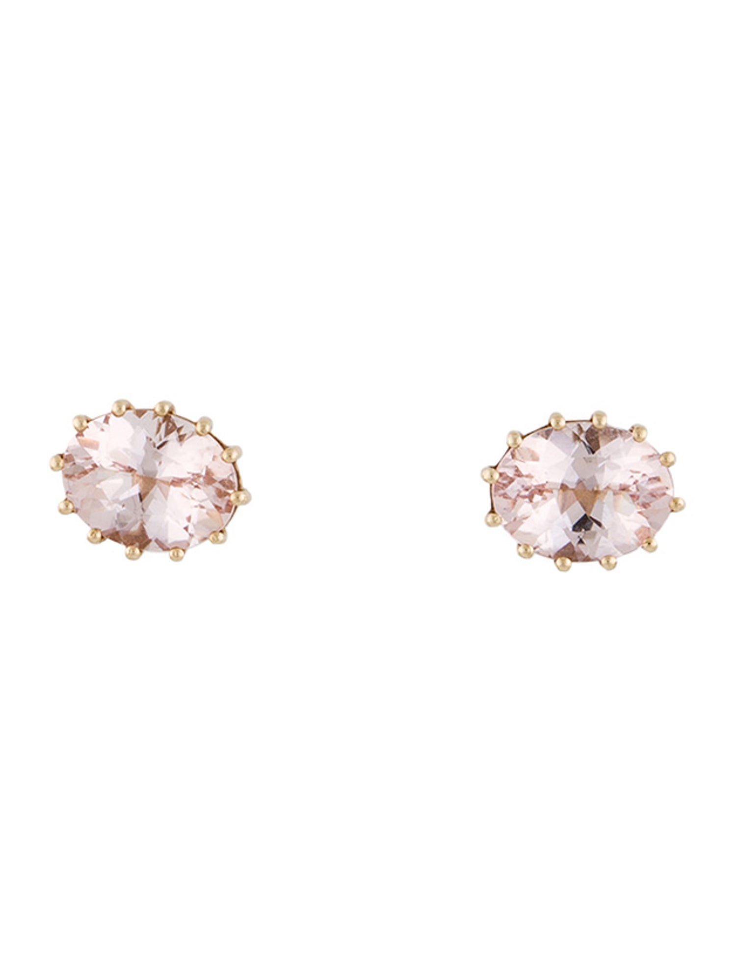 Earrings 14K Morganite Stud