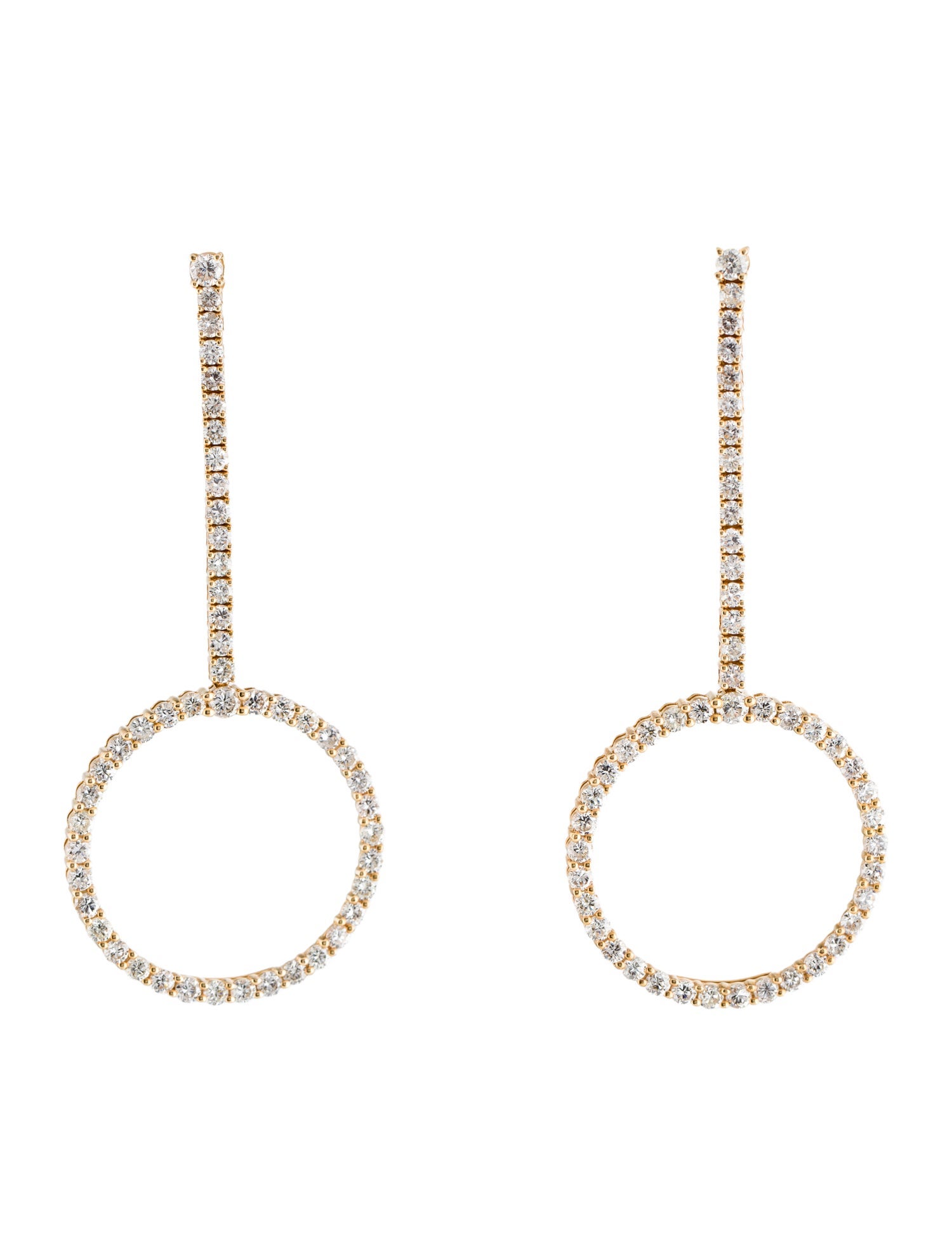 Earrings 18K 5.22ctw Diamond Drop