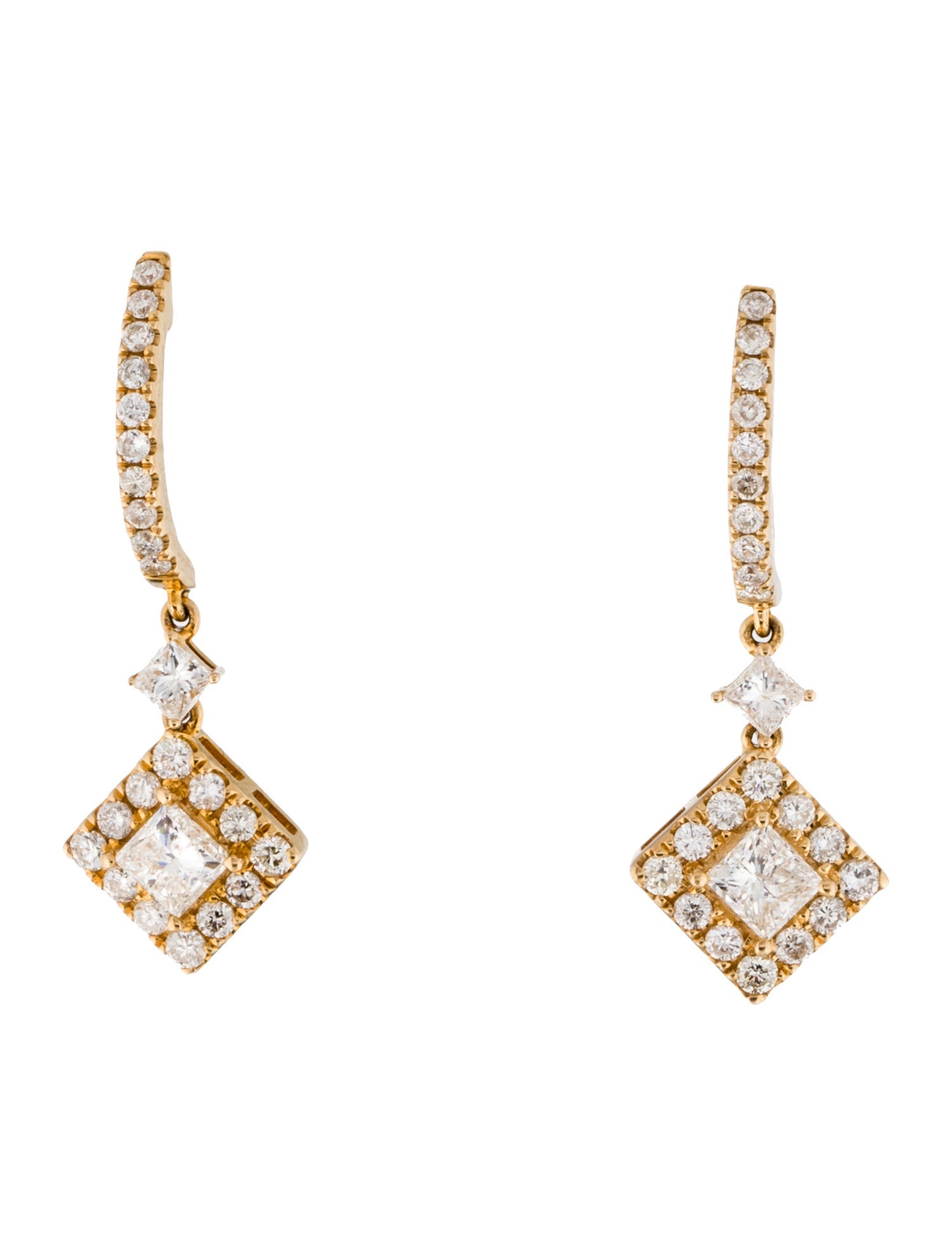 Earrings 18K 2.15ctw Diamond Drop