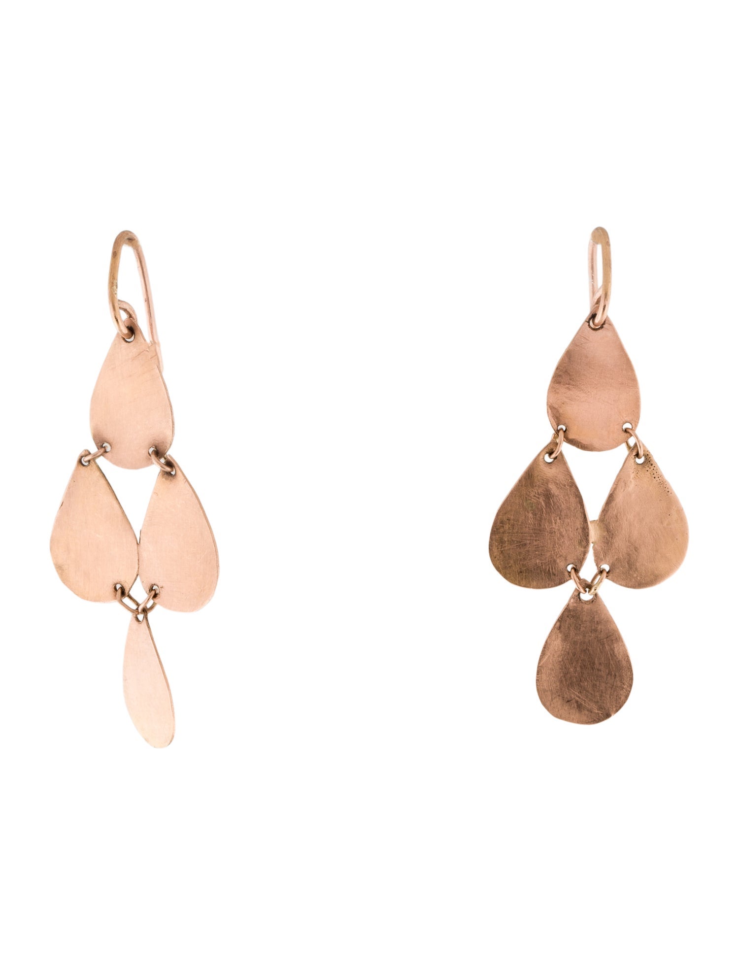Earrings 14K Flat Teardrop Drop
