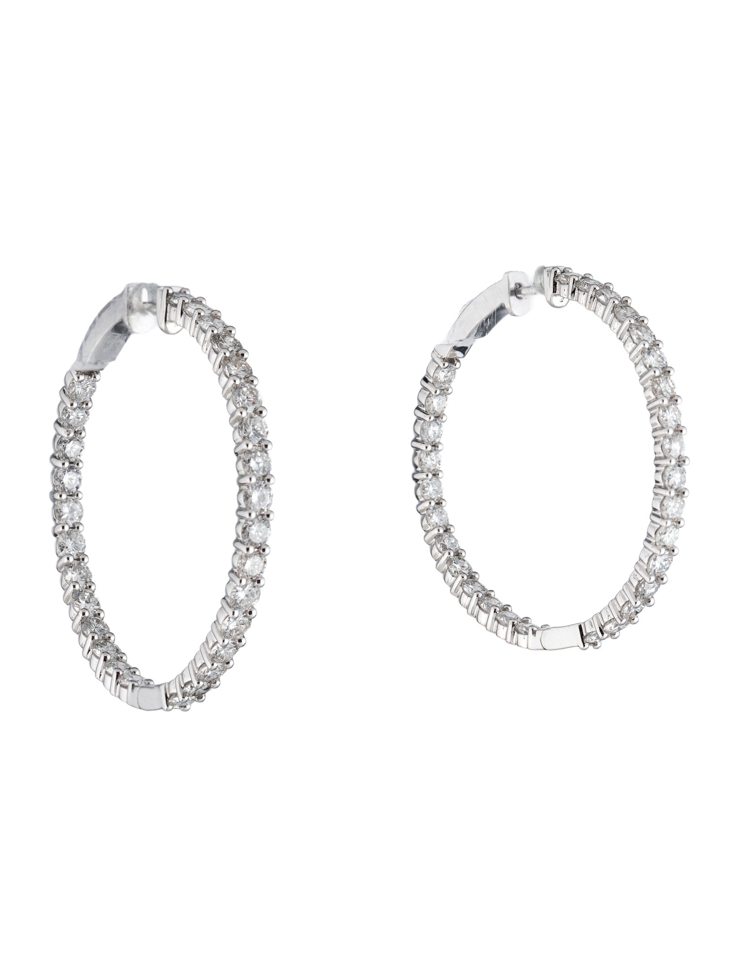Earrings 14K 5.20ctw Diamond Hoop