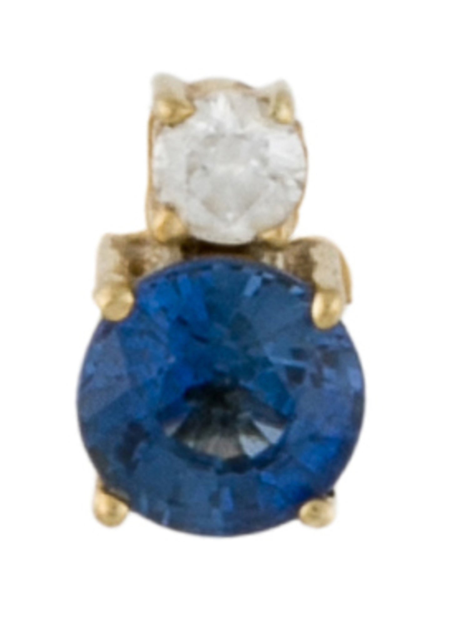 Earrings 18K Sapphire & Diamond Single Stud Earring