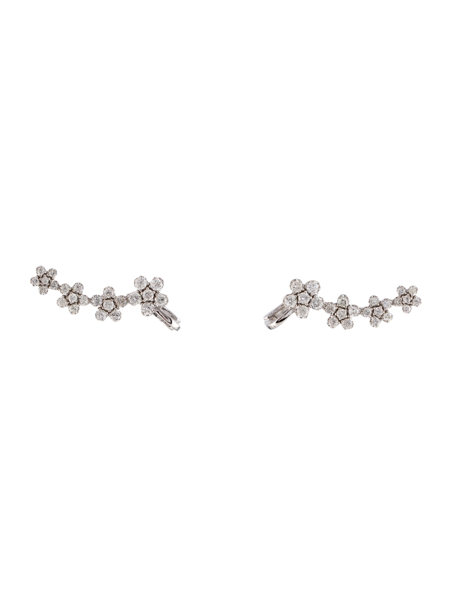Earrings 14K 1.40ctw Diamond Ear Climber Earrings