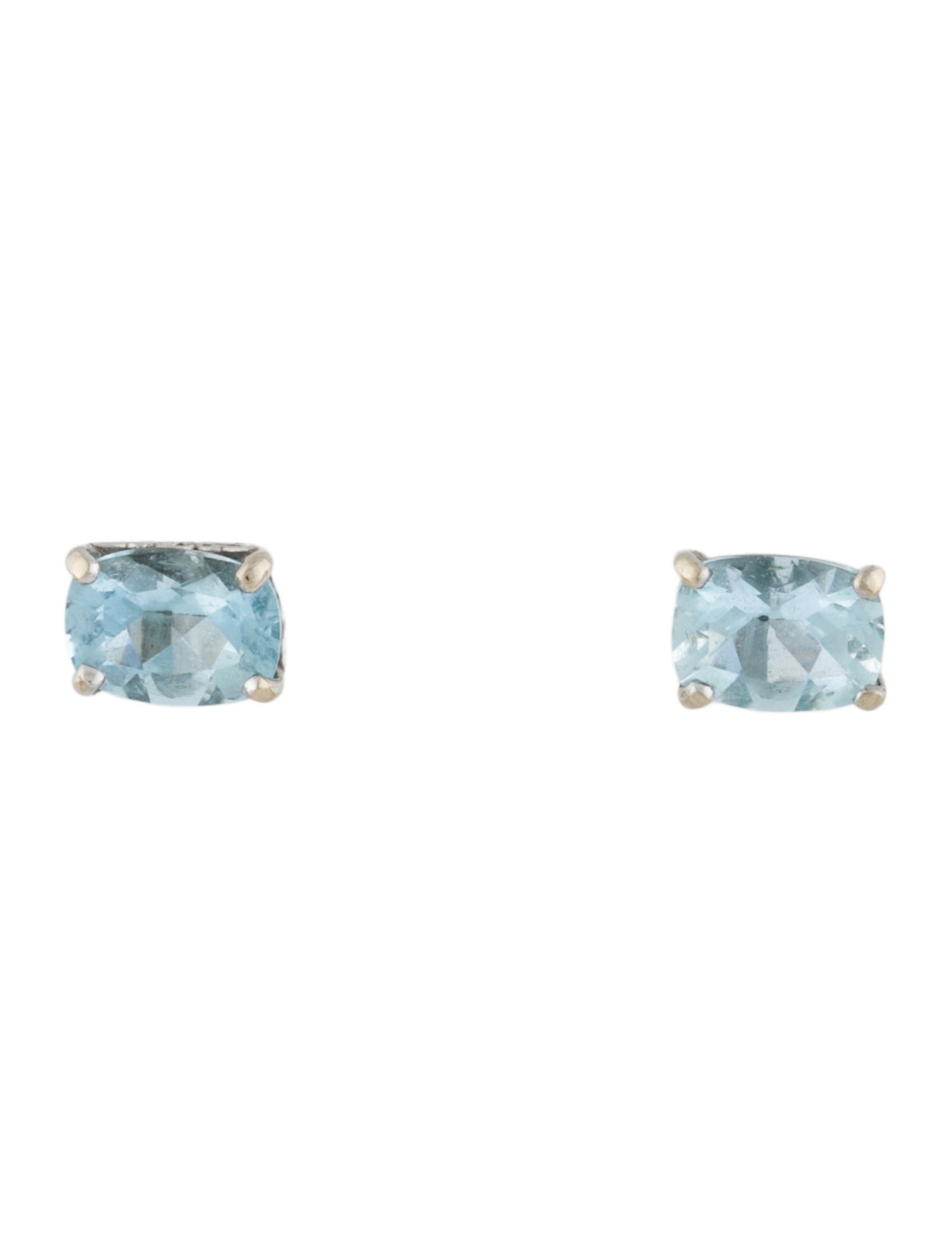 Earrings 14K 2.54ctw Aquamarine Stud