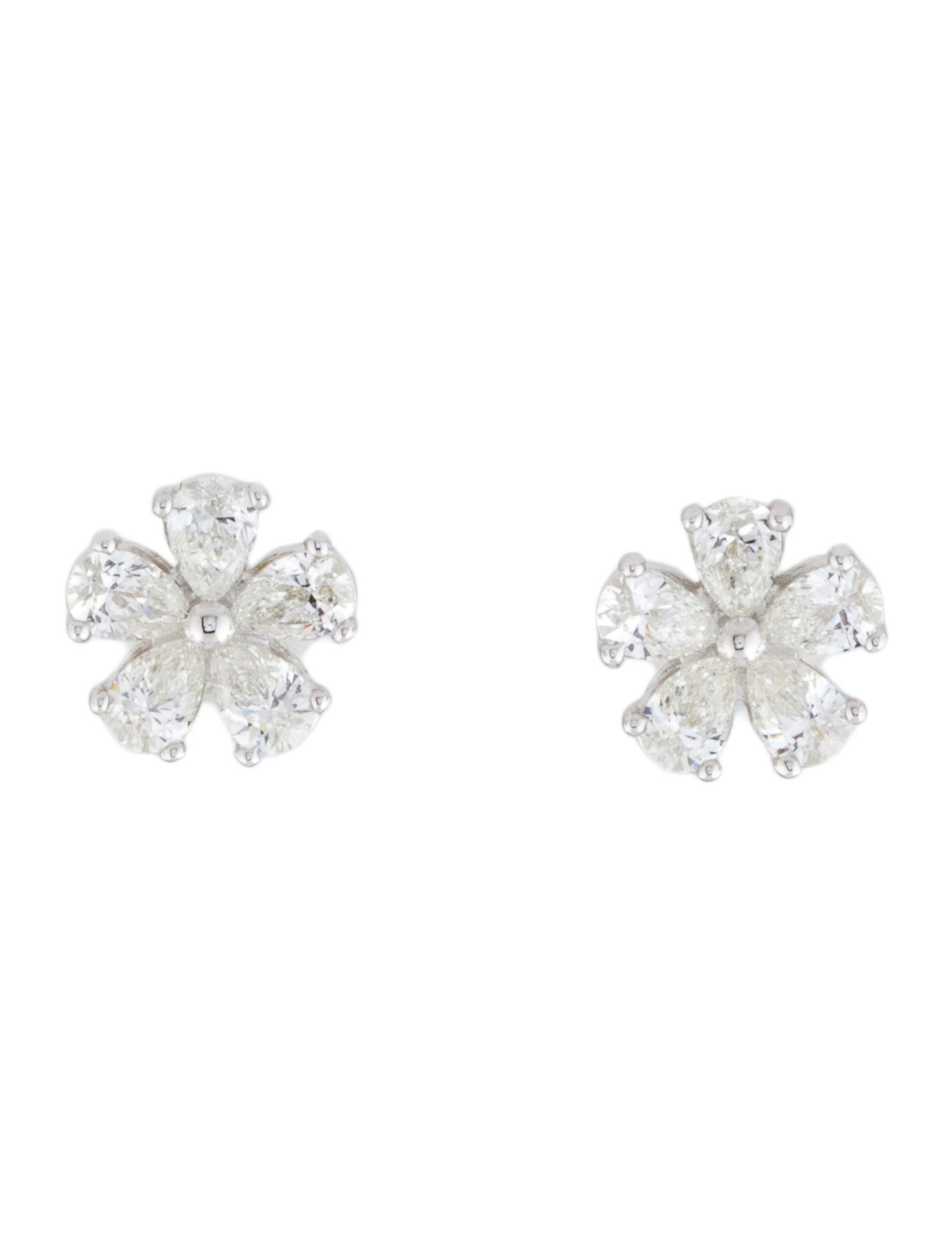Earrings 14K 1.00ctw Lab-Grown Diamond Flower Stud
