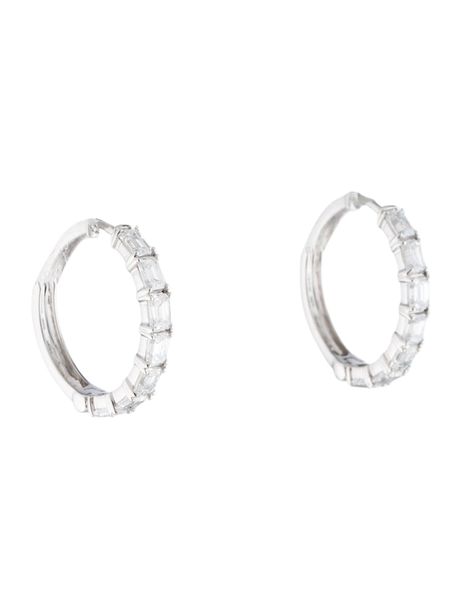 Earrings 14K 2.00ctw Lab-Grown Diamond Hoop Earrings