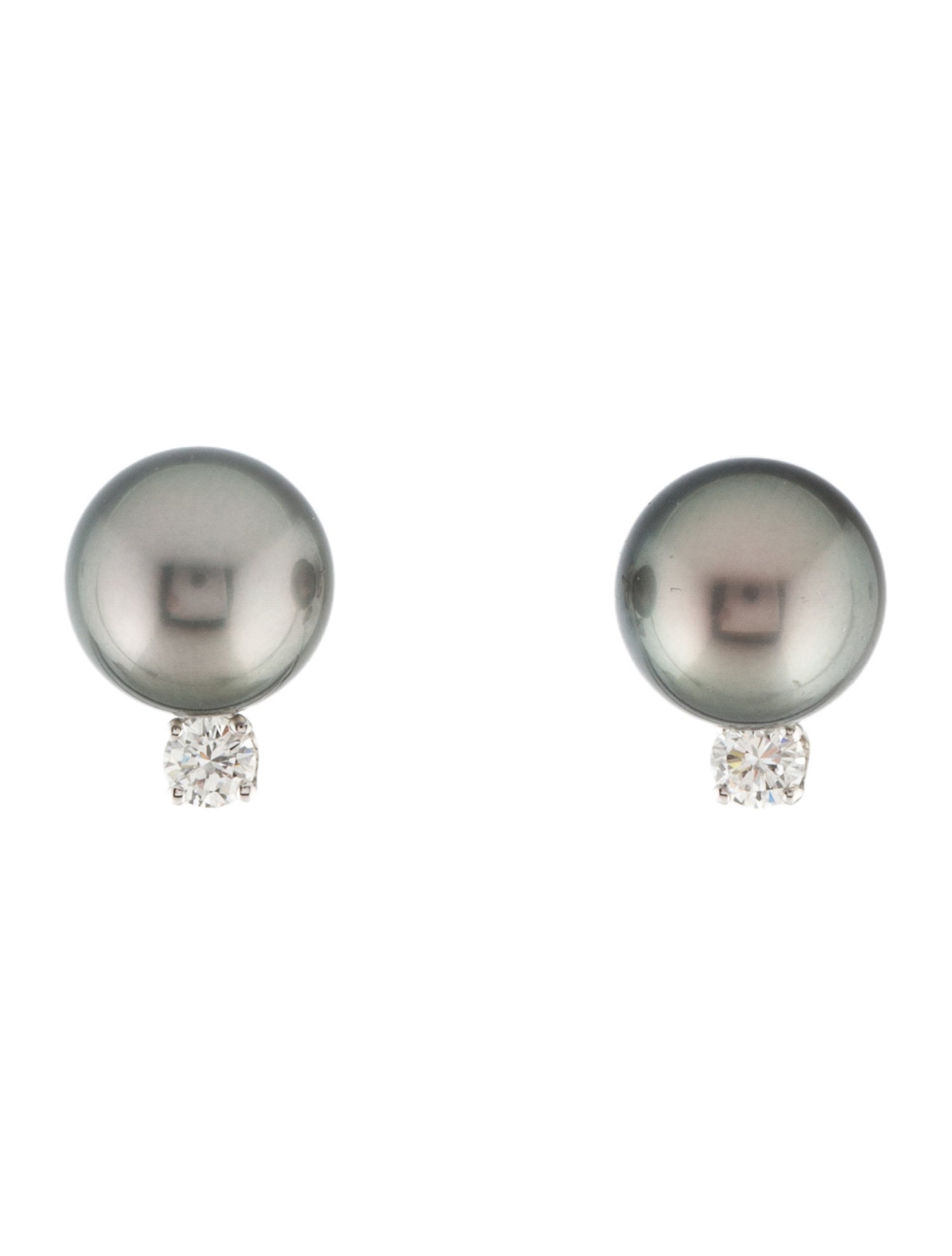 Earrings 14K Pearl & Diamond Stud