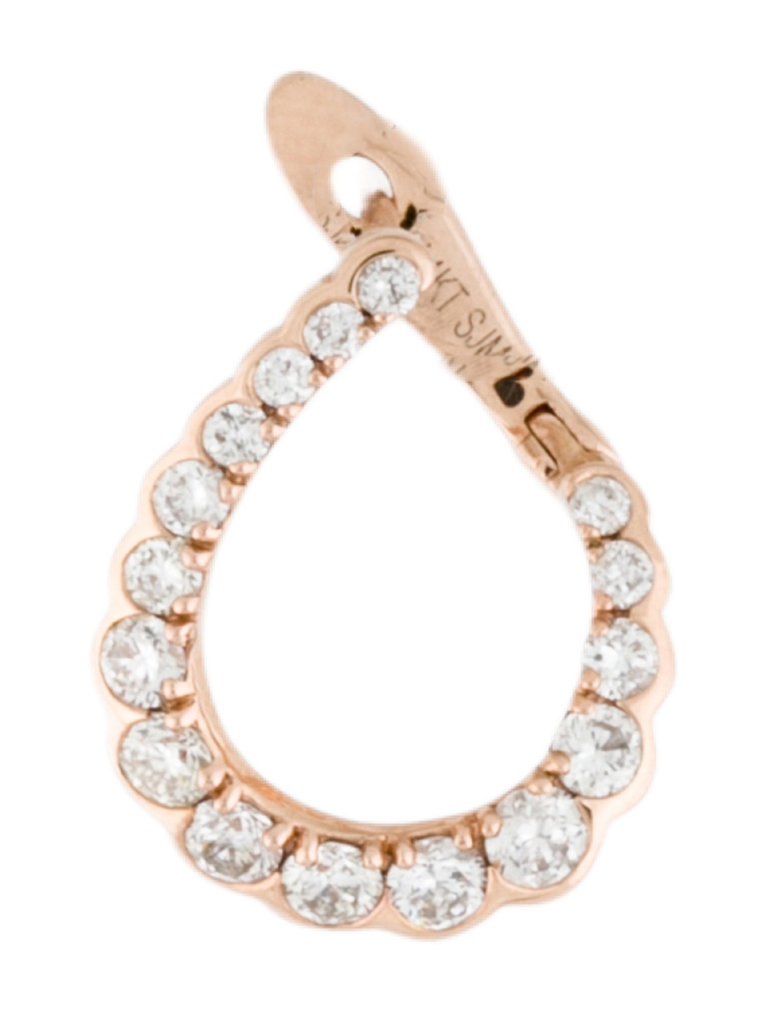 Earrings 14K Diamond Twist Single Hoop Earring