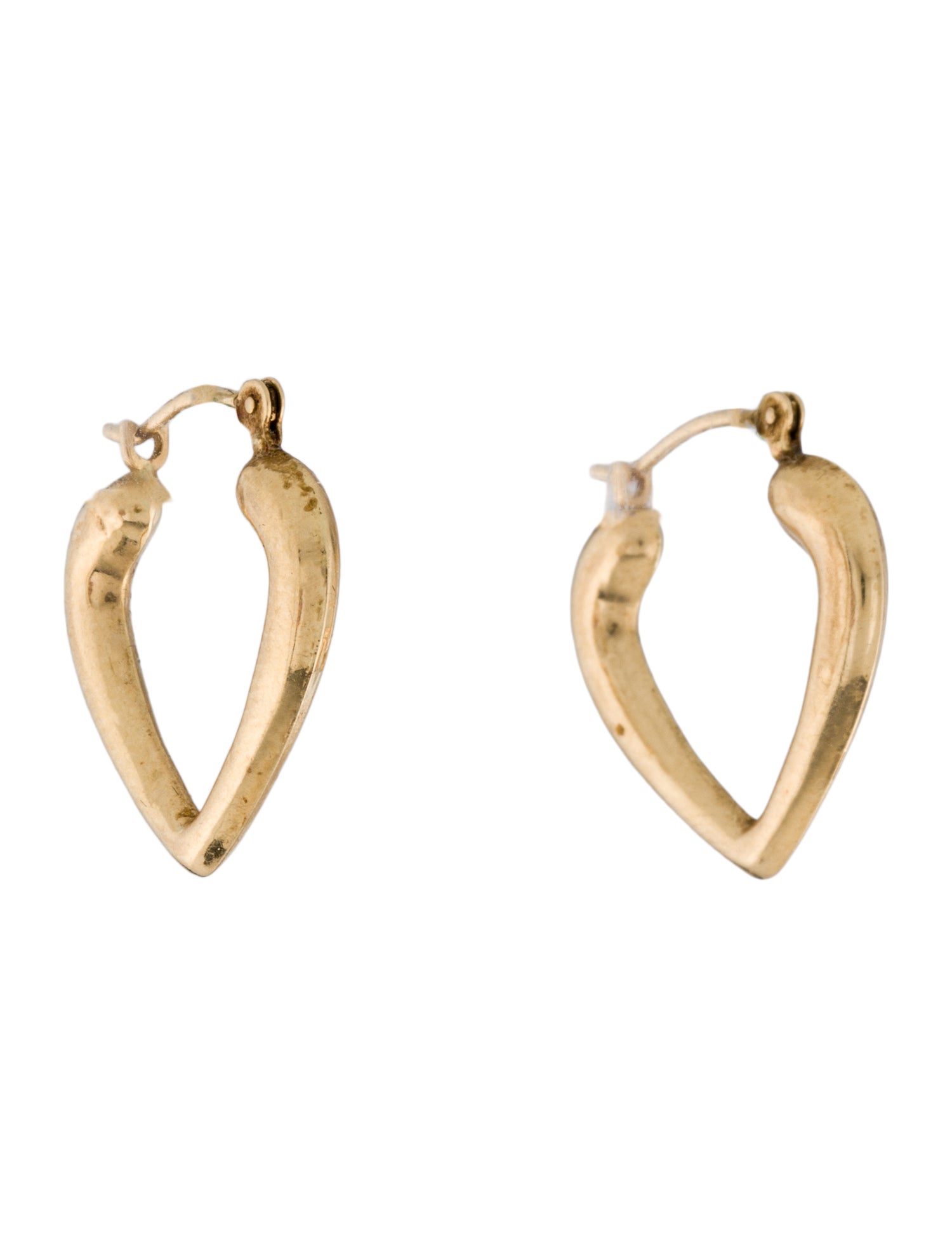 Earrings 14K Heart Hoop
