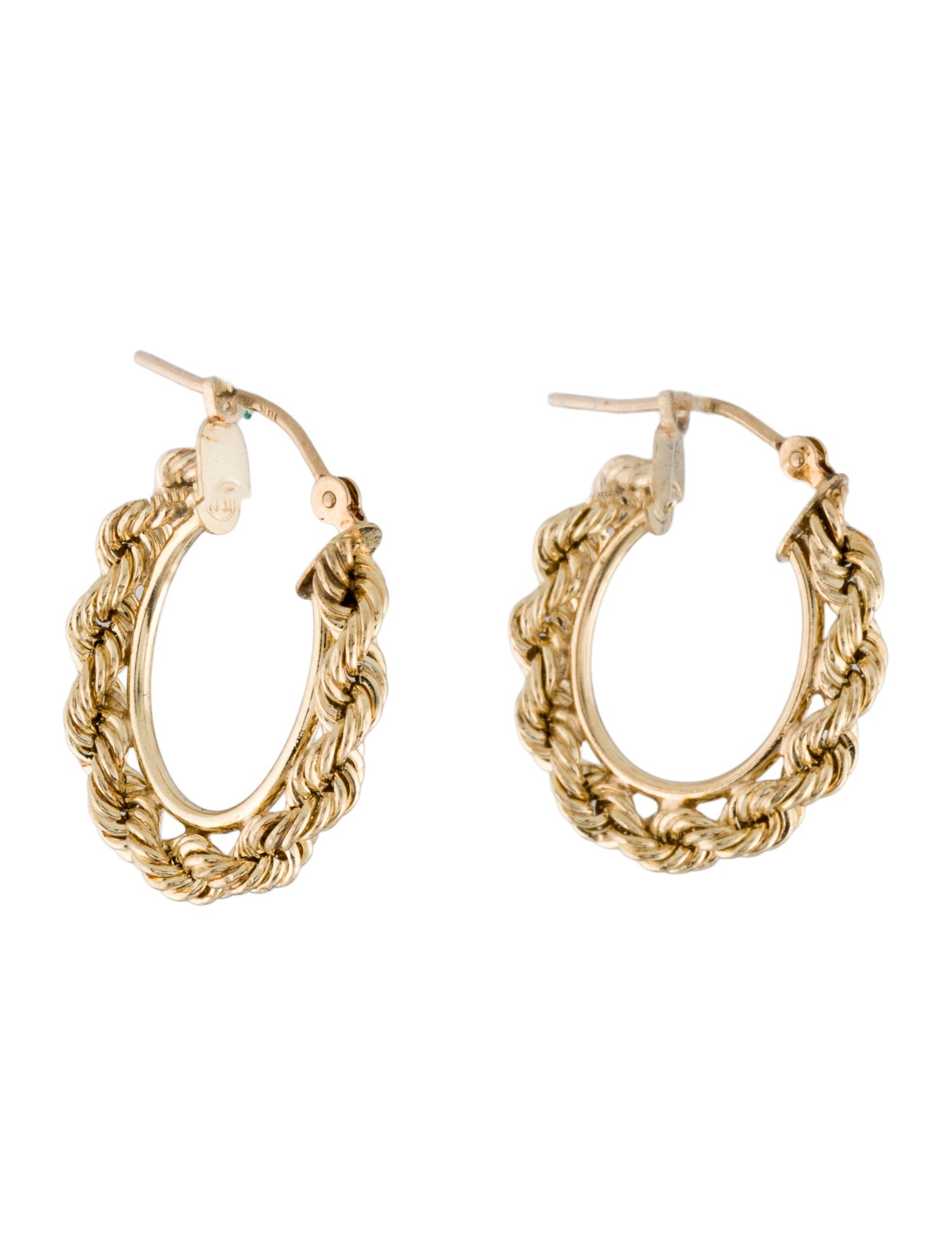 Earrings 10K Rope Hoop