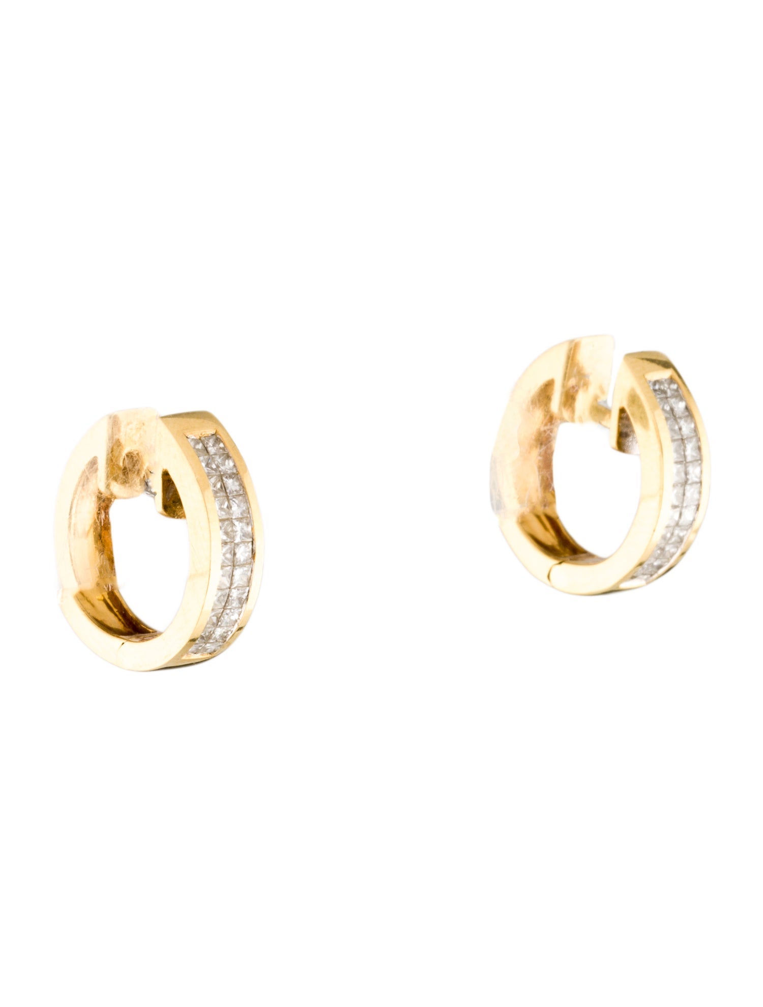 Earrings 18K Diamond Hoop Earrings