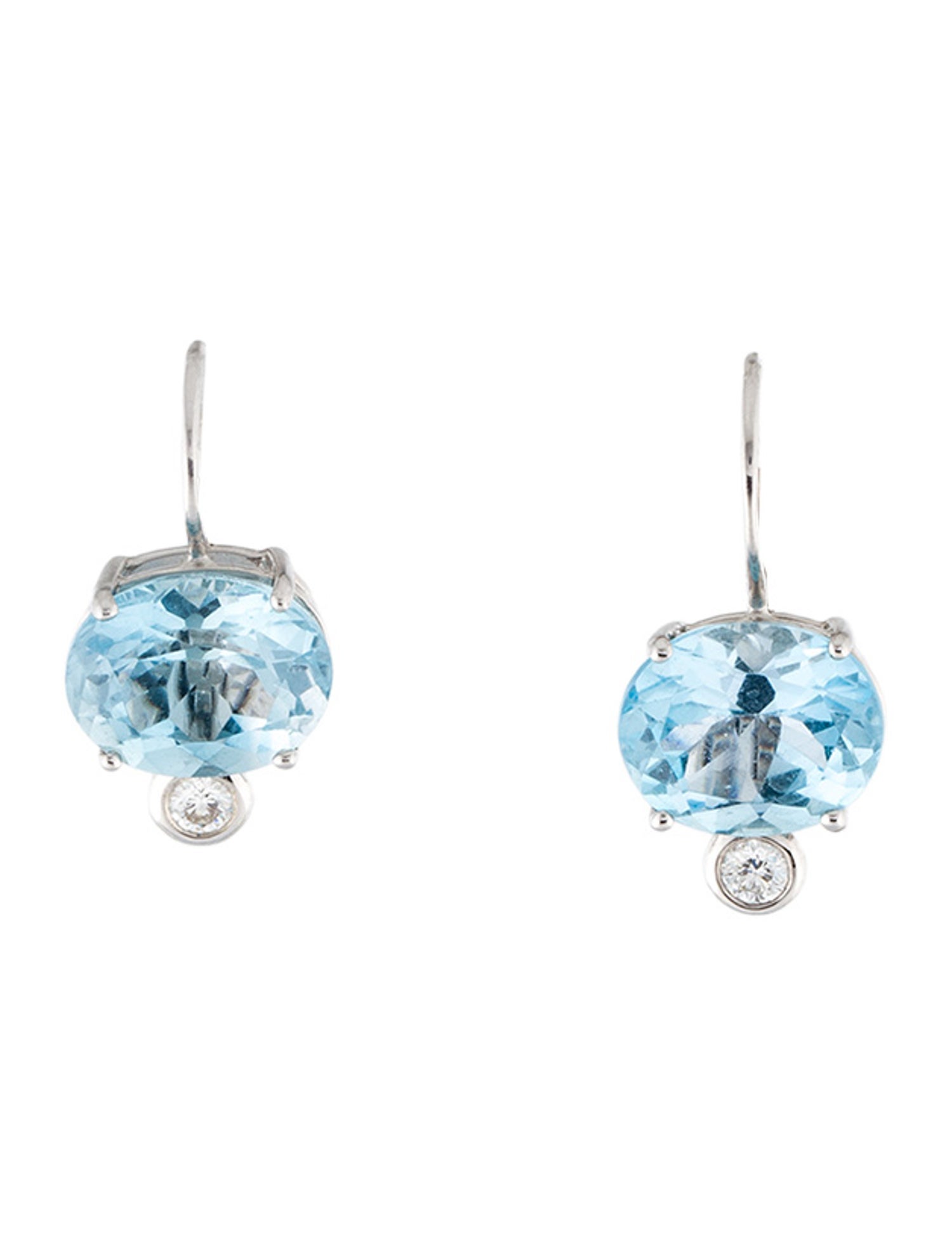 Earrings Ruth Taubman 14K 11.97ctw Topaz & Diamond Drop