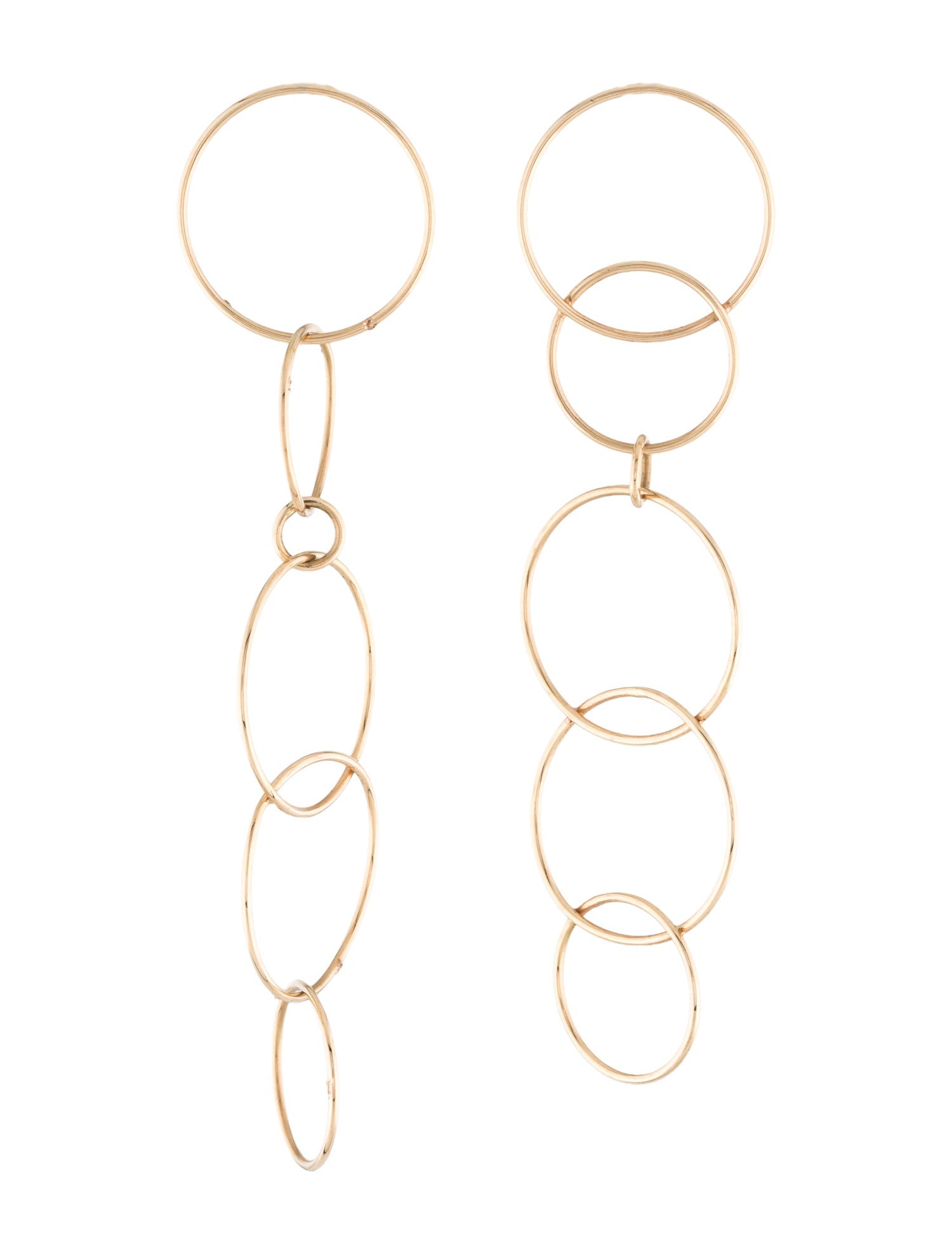Earrings 14K Open Circle Drop