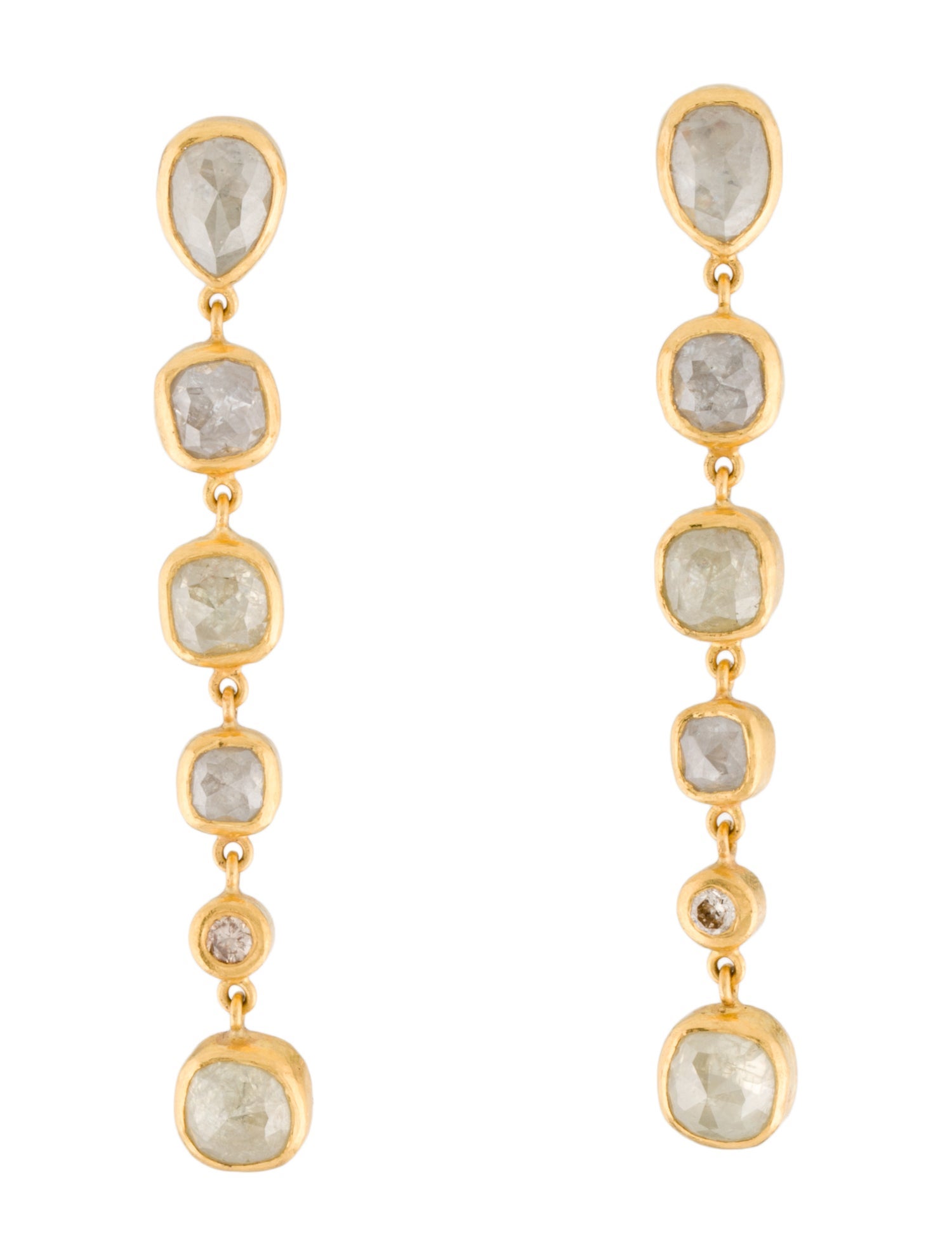 Earrings 23K Diamond Drop