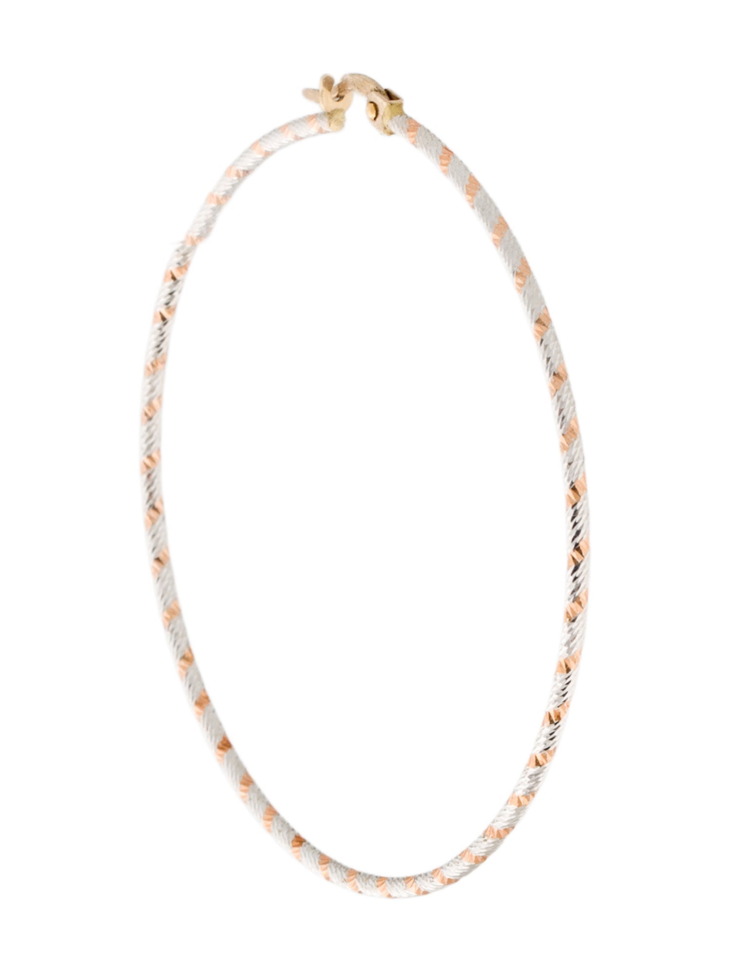 Earrings 18K Tri-Tone Hoop Earring