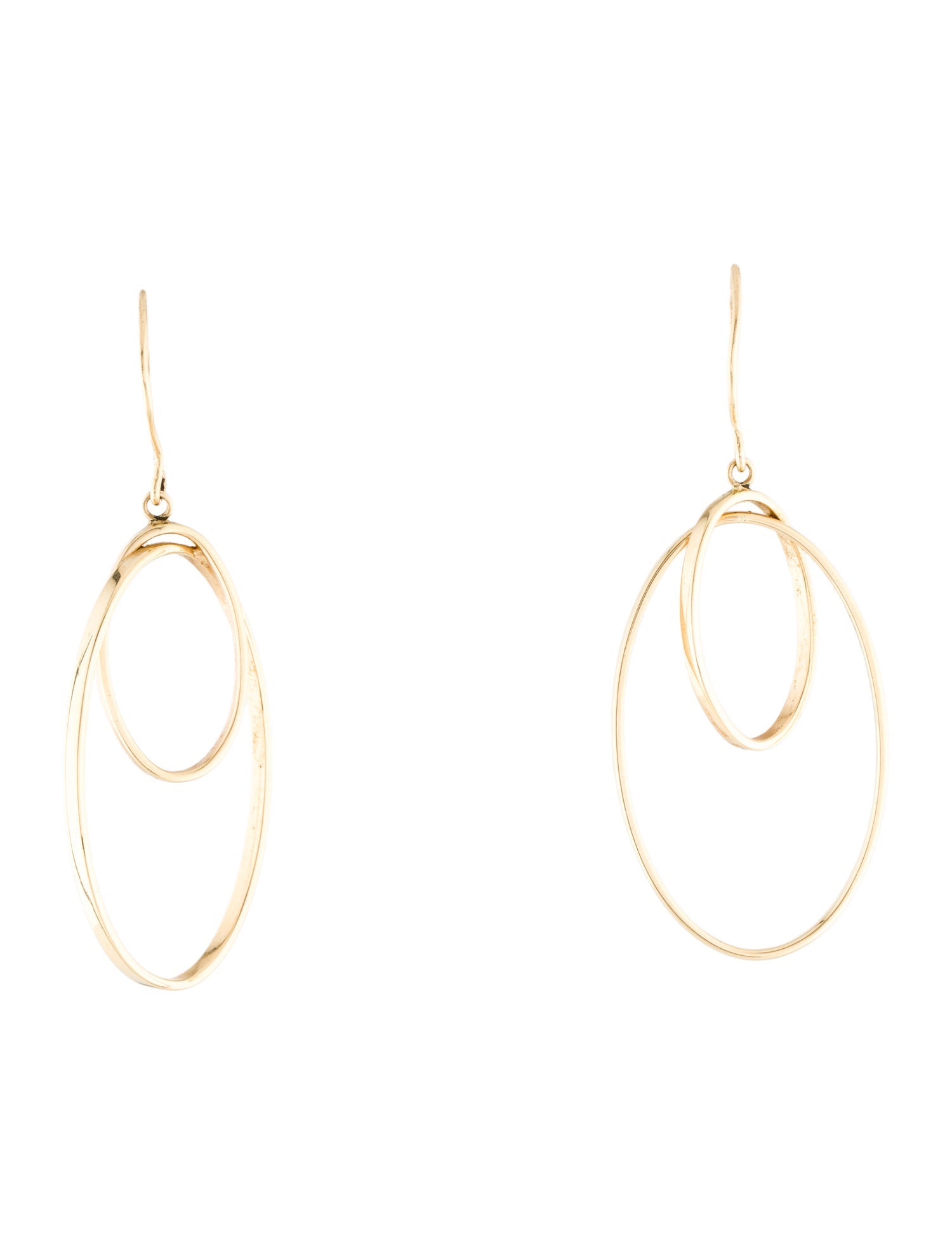 Earrings 14K Double Loop Drop