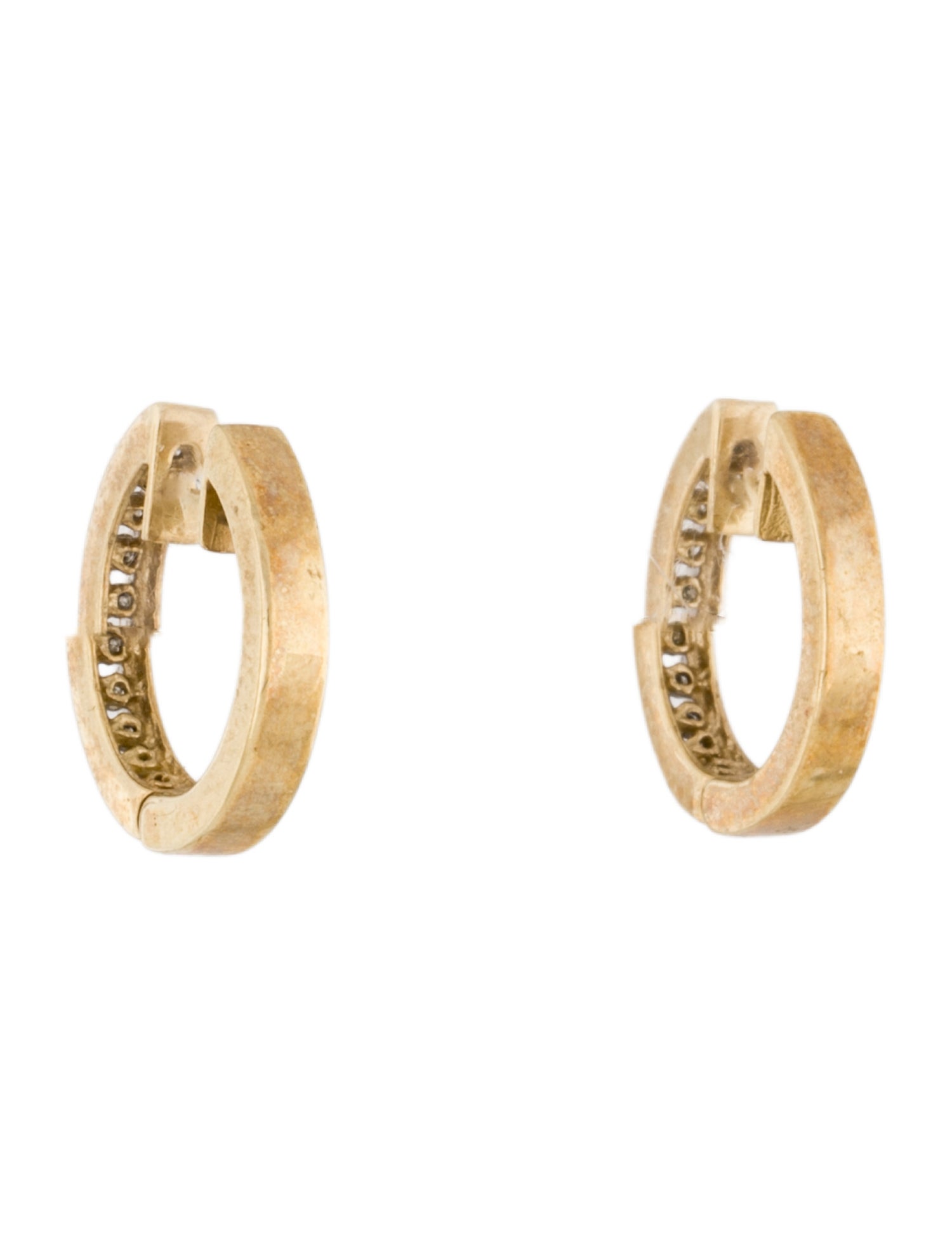 Earrings 10K Diamond Hoop