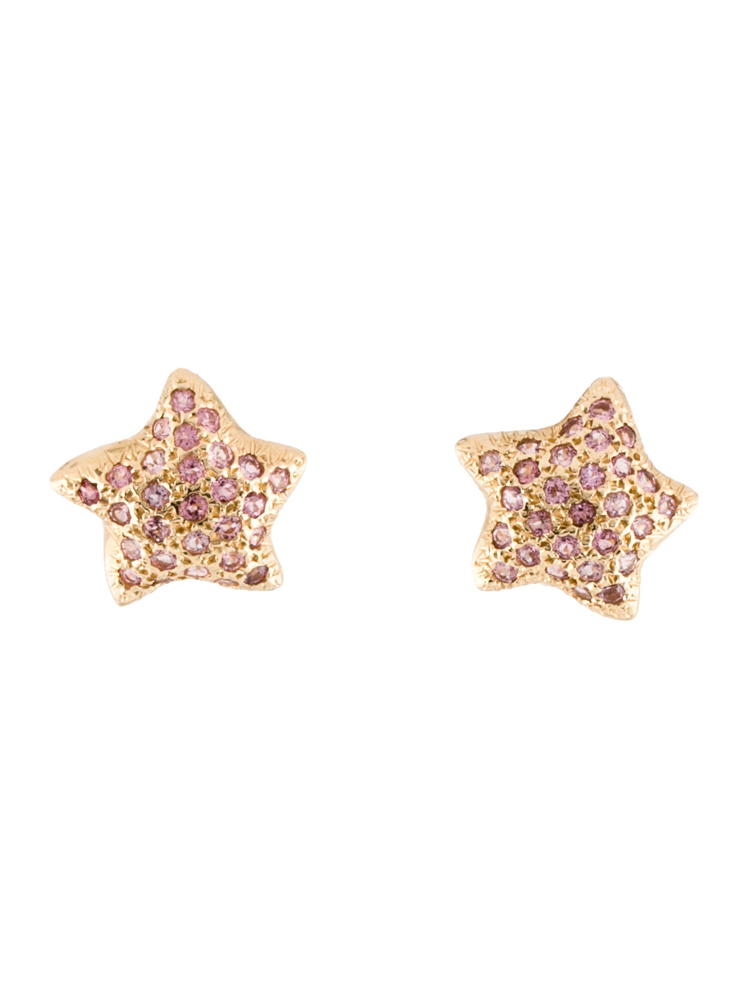 Earrings 14K 1.68ctw Tourmaline Star Earclips