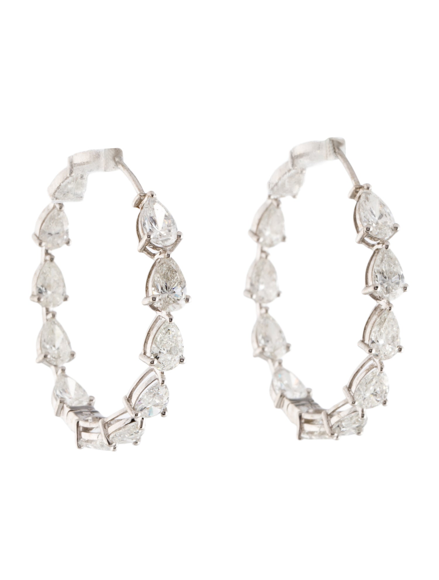 Earrings 14K 6.30ctw Lab-Grown Inside-Out Hoop Earrings