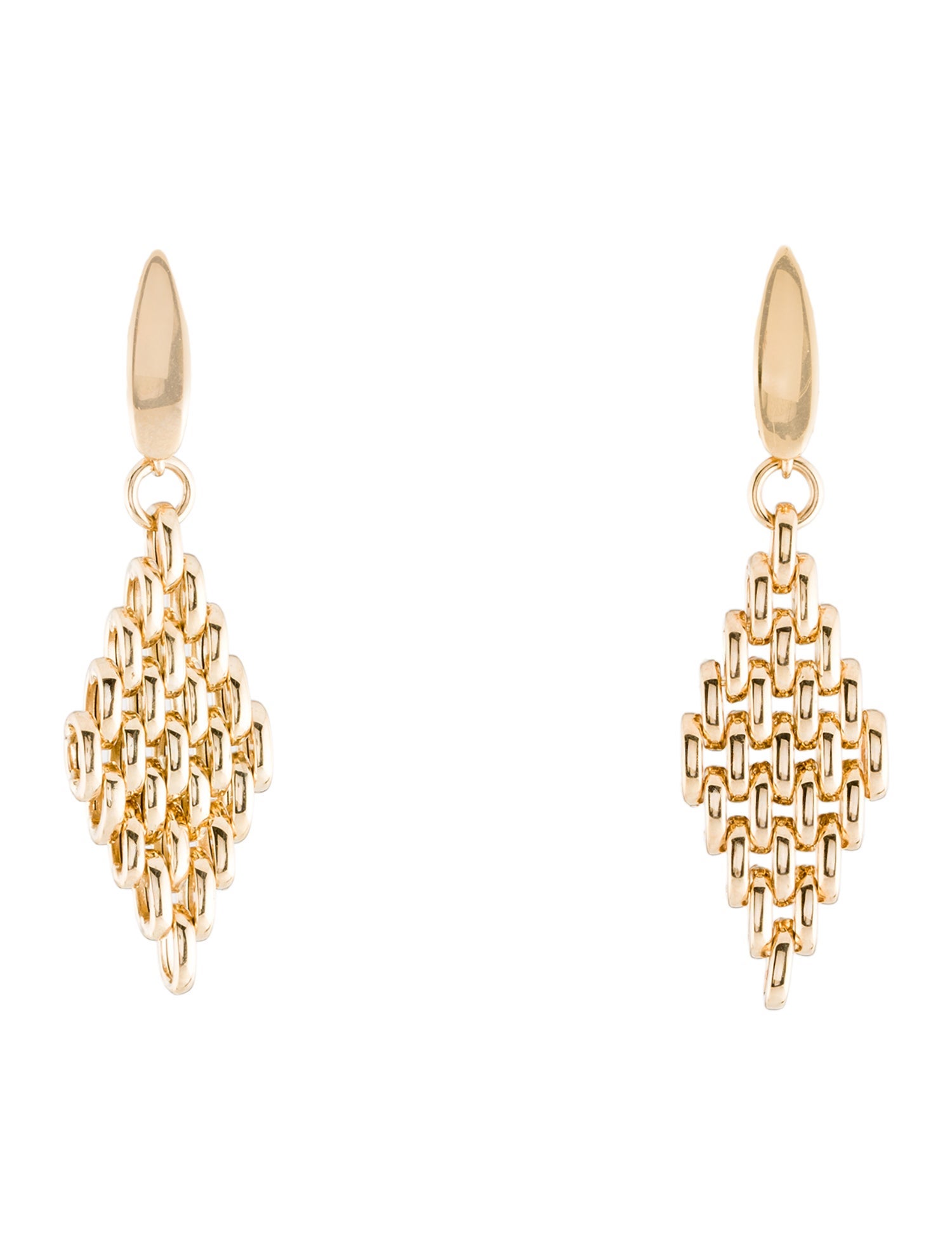 Earrings 14K Chain Mail Drop