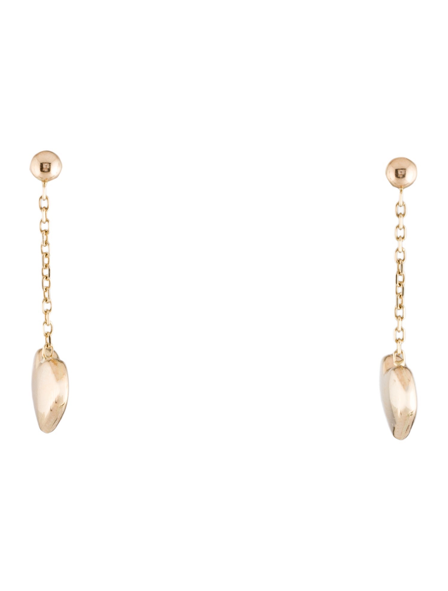 Earrings 14K Heart Drop