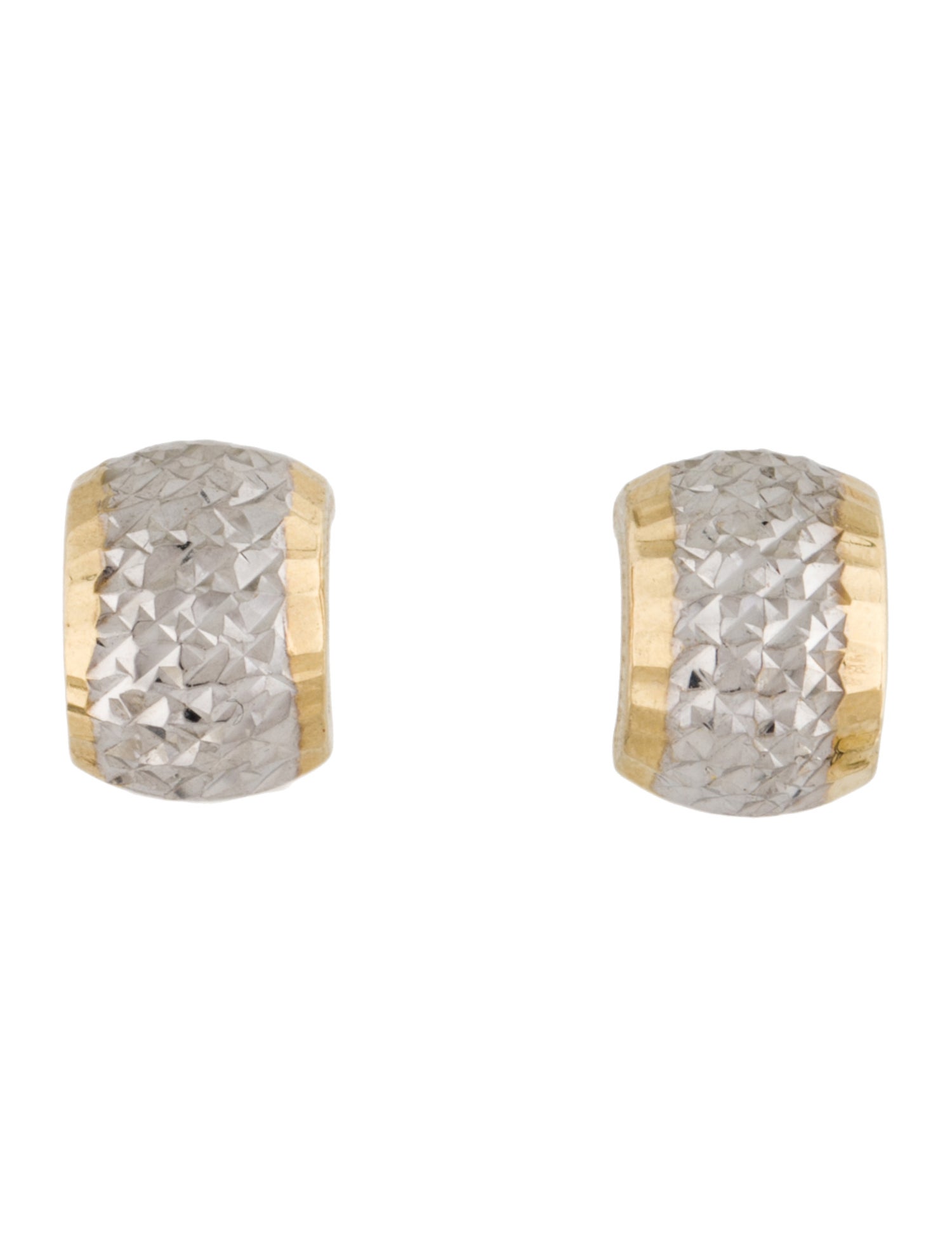 Earrings 14K Two-Tone Huggie