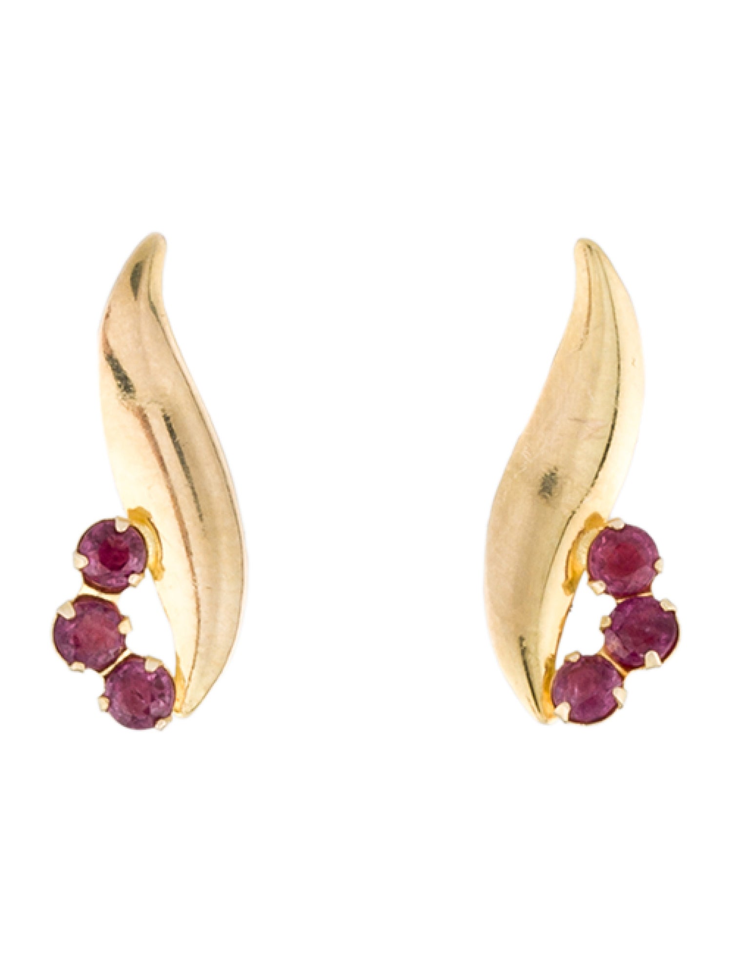 Earrings 14K Ruby Drop