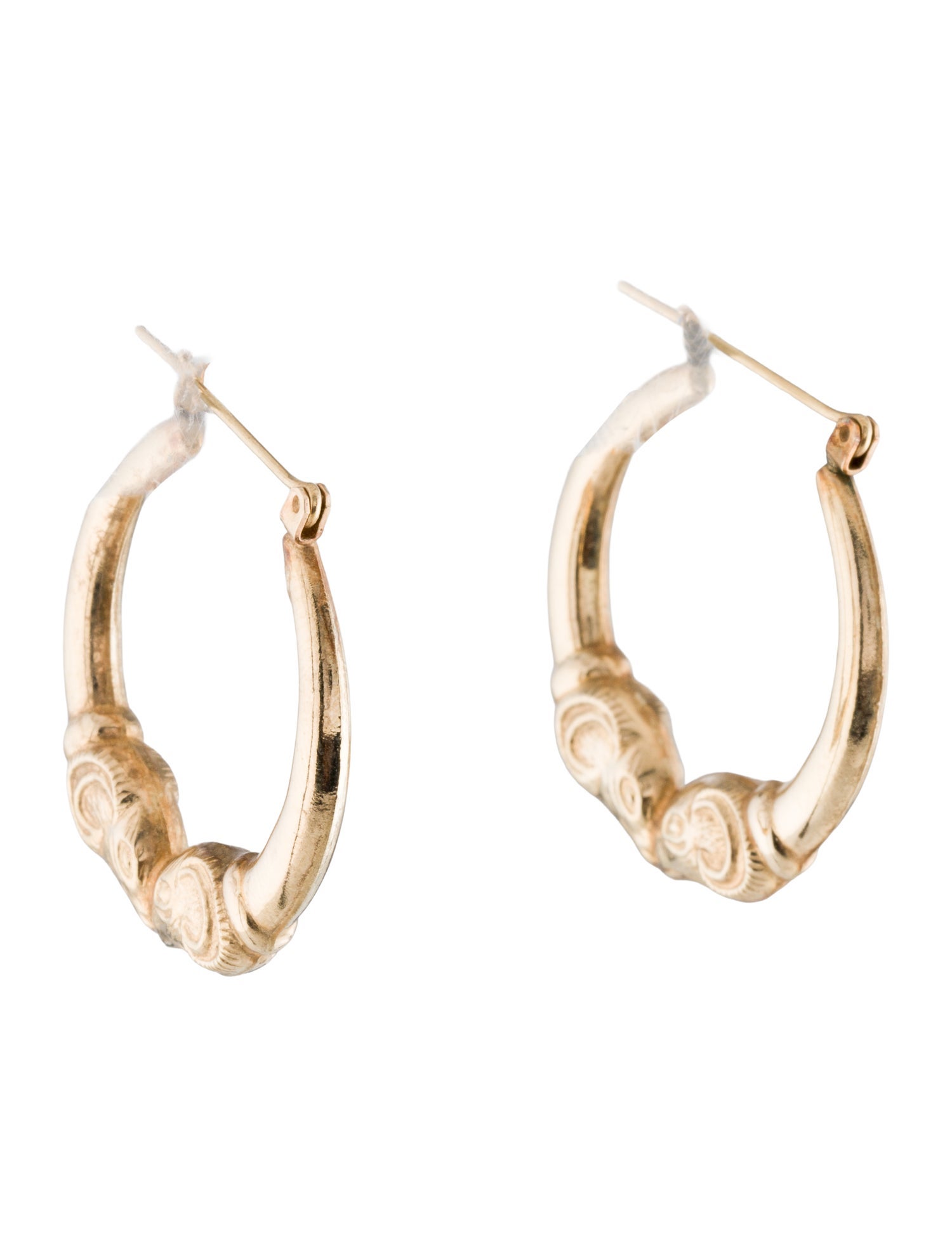 Earrings 10K Ram Hoop Earrings