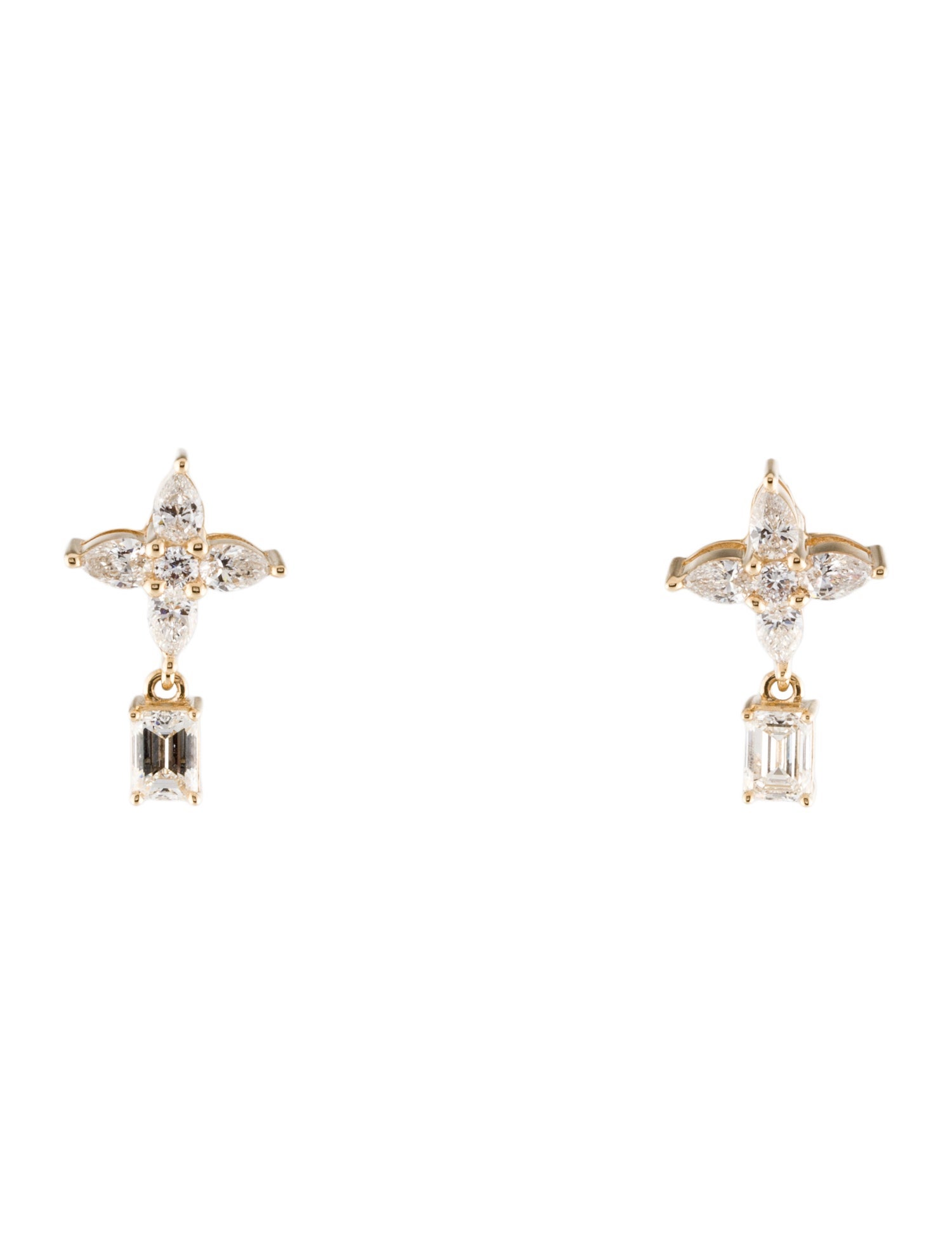 Earrings 14K 1.76ctw Lab-Grown Diamond Drop Earrings