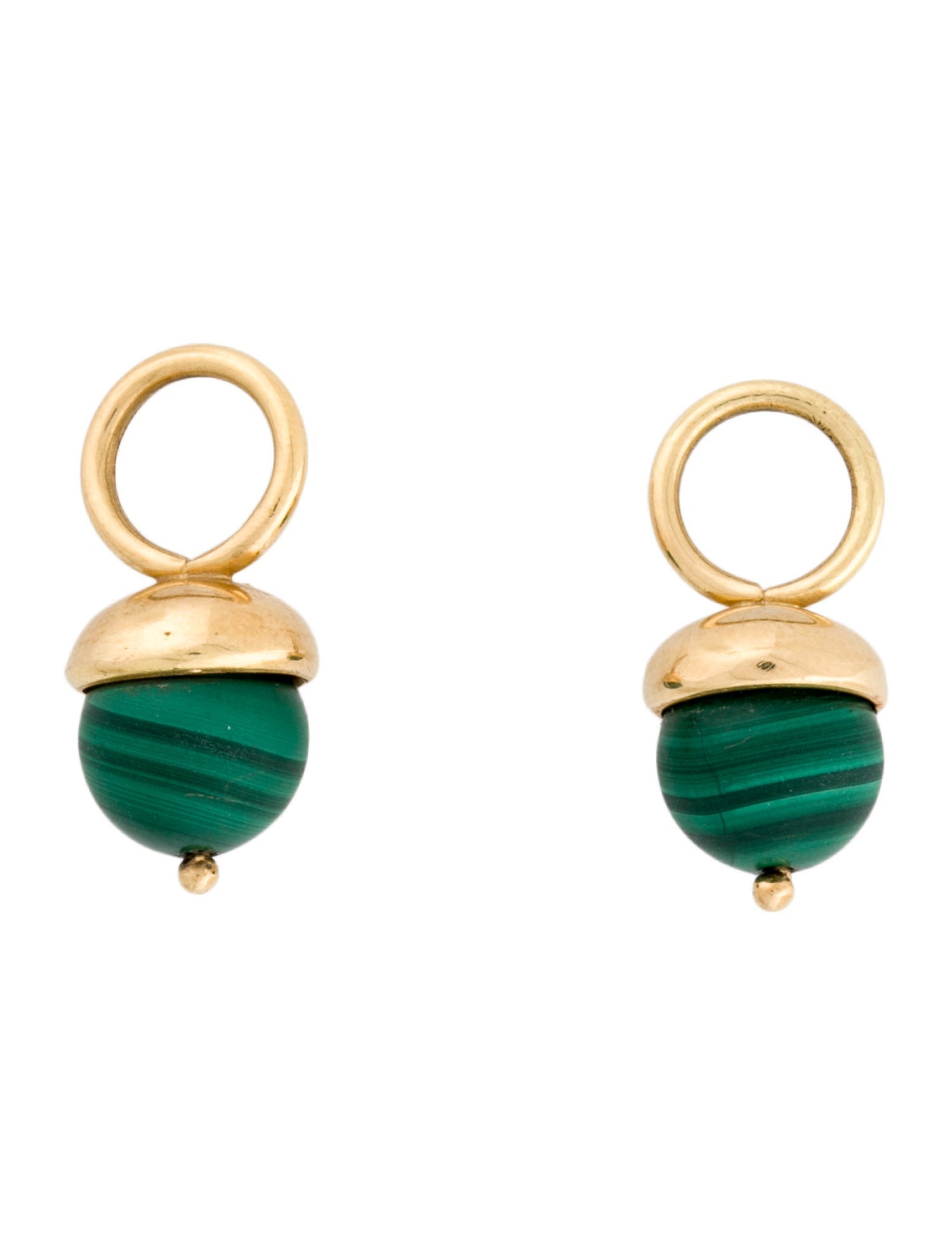 Earrings 18K Malachite Earring Enhancers