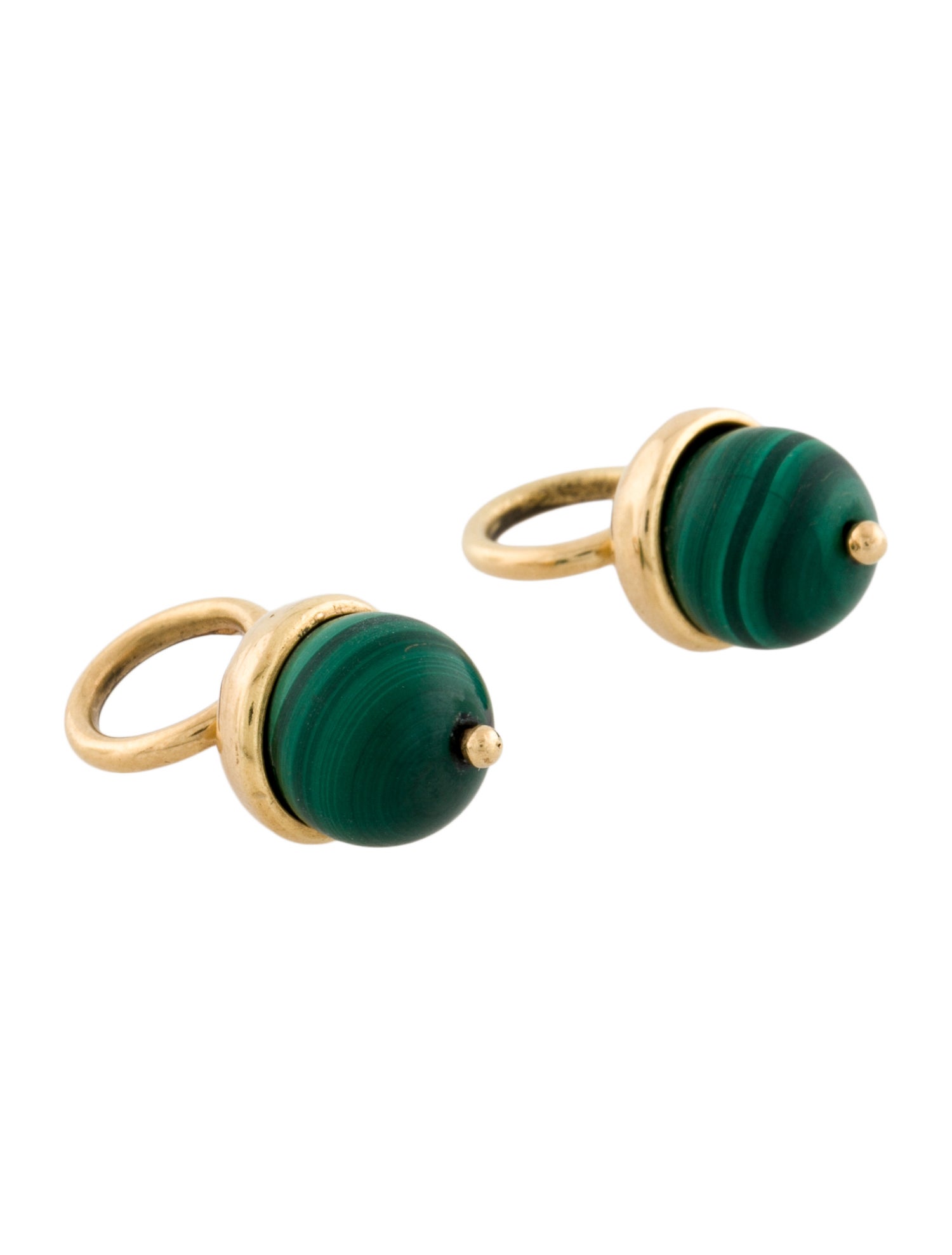 Earrings 18K Malachite Earring Enhancers